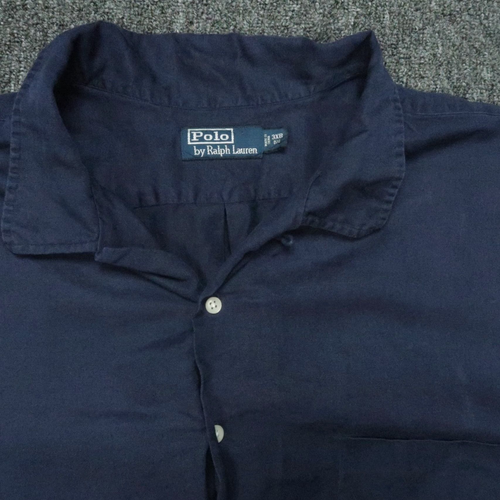 Polo Ralph Lauren Polo Ralph Lauren Shirt Mens 3XL Big Blue Linen Silk Short Sleeve Button 3XB Size US XXL / EU 58 / 5 - 2 Thumbnail