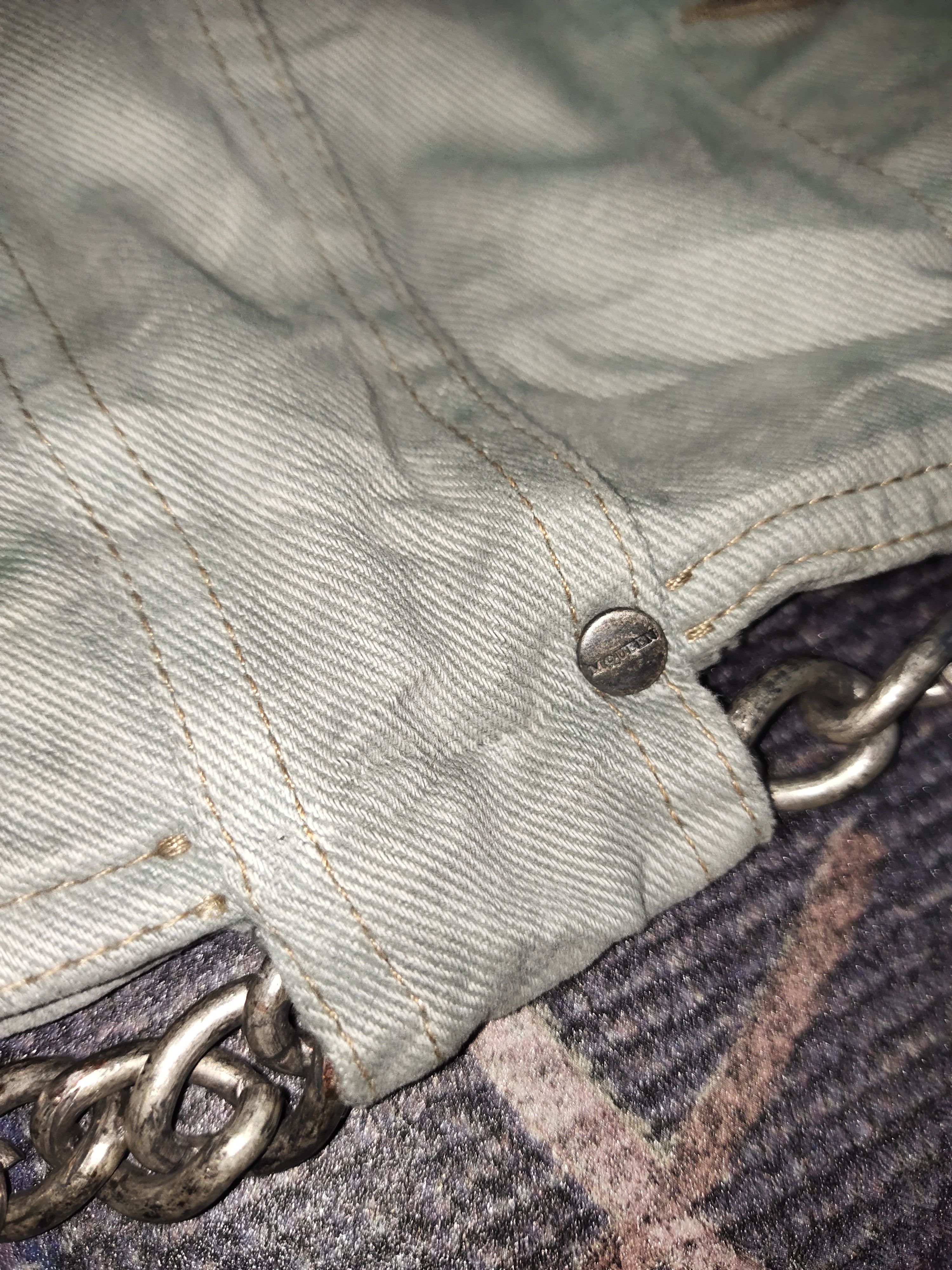 Alexander McQueen Rare Alexander McQueen Denim Jacket With Chain Belt Size M / US 6-8 / IT 42-44 - 13 Thumbnail
