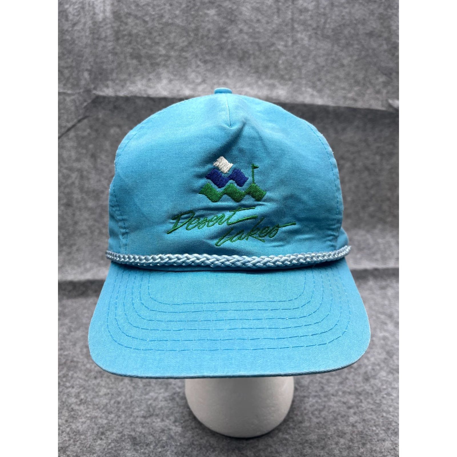 Vintage VINTAGE Desert Lakes Hat Cap Strap Back Adult Small Blue Cotton Golfer Rope 90s Size ONE SIZE - 2 Thumbnail