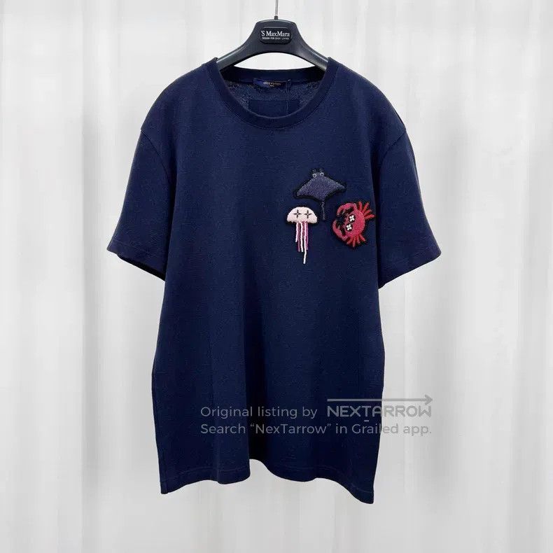Louis Vuitton Louis Vuitton Dark Blue Ocean Beaded Short Sleeve Size US M / EU 48-50 / 2 - 1 Thumbnail