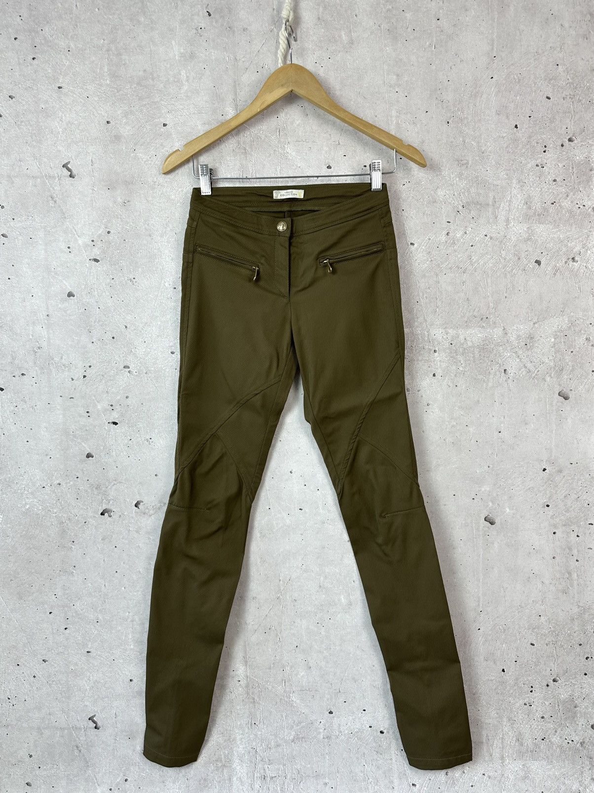 Versace Versace Collection Khaki Zip Ankle Pants Size 26" / US 2 / IT 38 - 1 Thumbnail