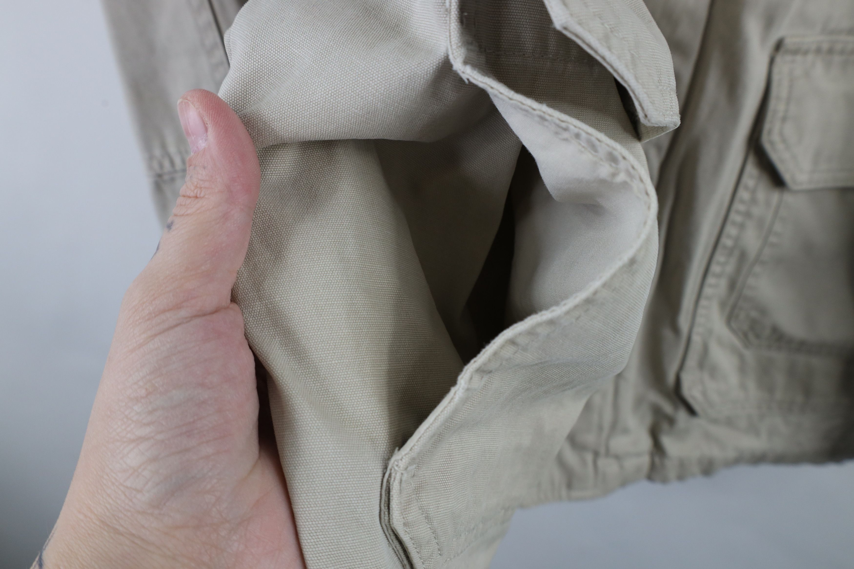 Eddie Bauer × Vintage Vintage Eddie Bauer Heavyweight Lined Full Zip Jacket Beige Size US L / EU 52-54 / 3 - 8 Thumbnail