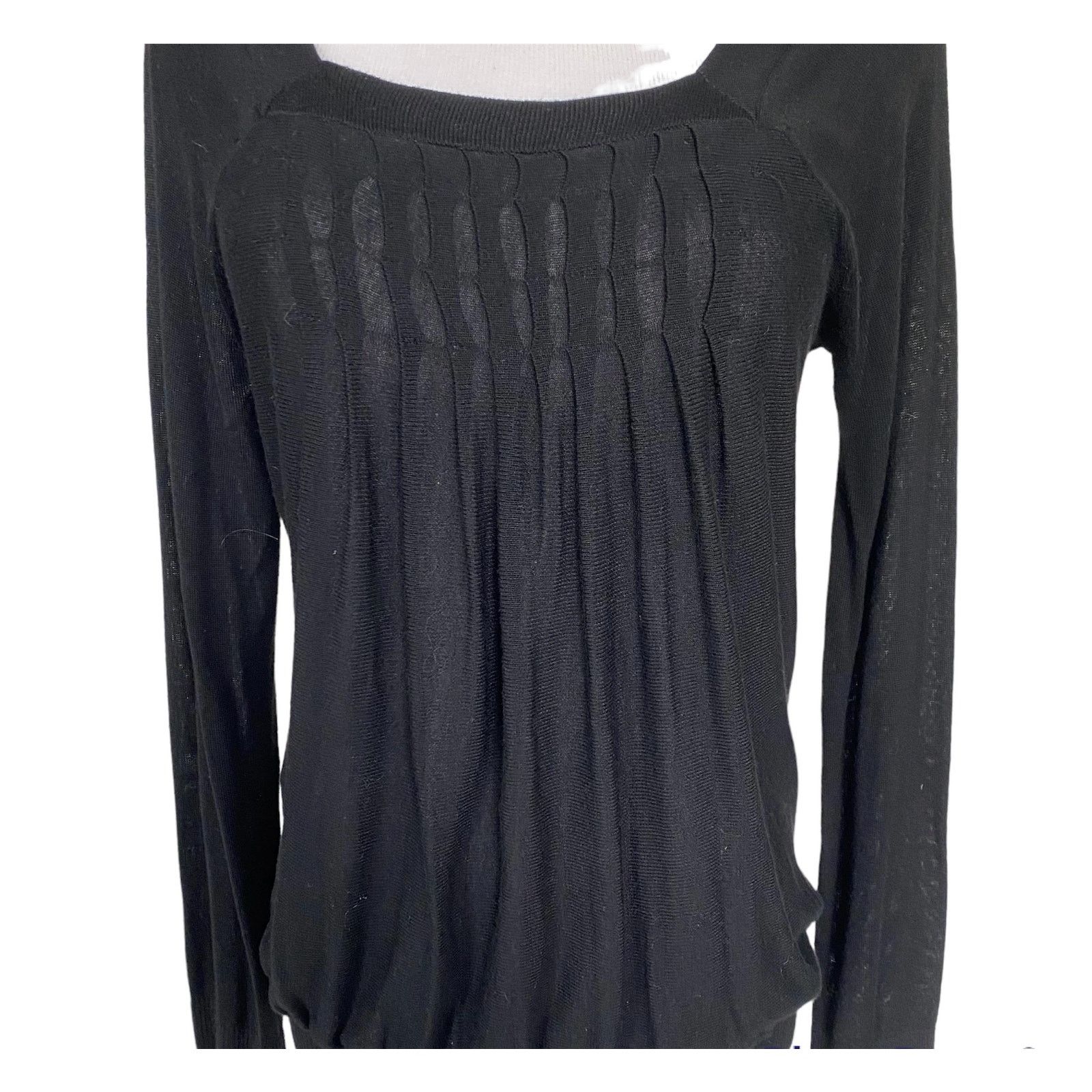 Other The Limited Black Long Sleeve Pleated Pullover Sweater XS Size XS / US 0-2 / IT 36-38 - 2 Thumbnail