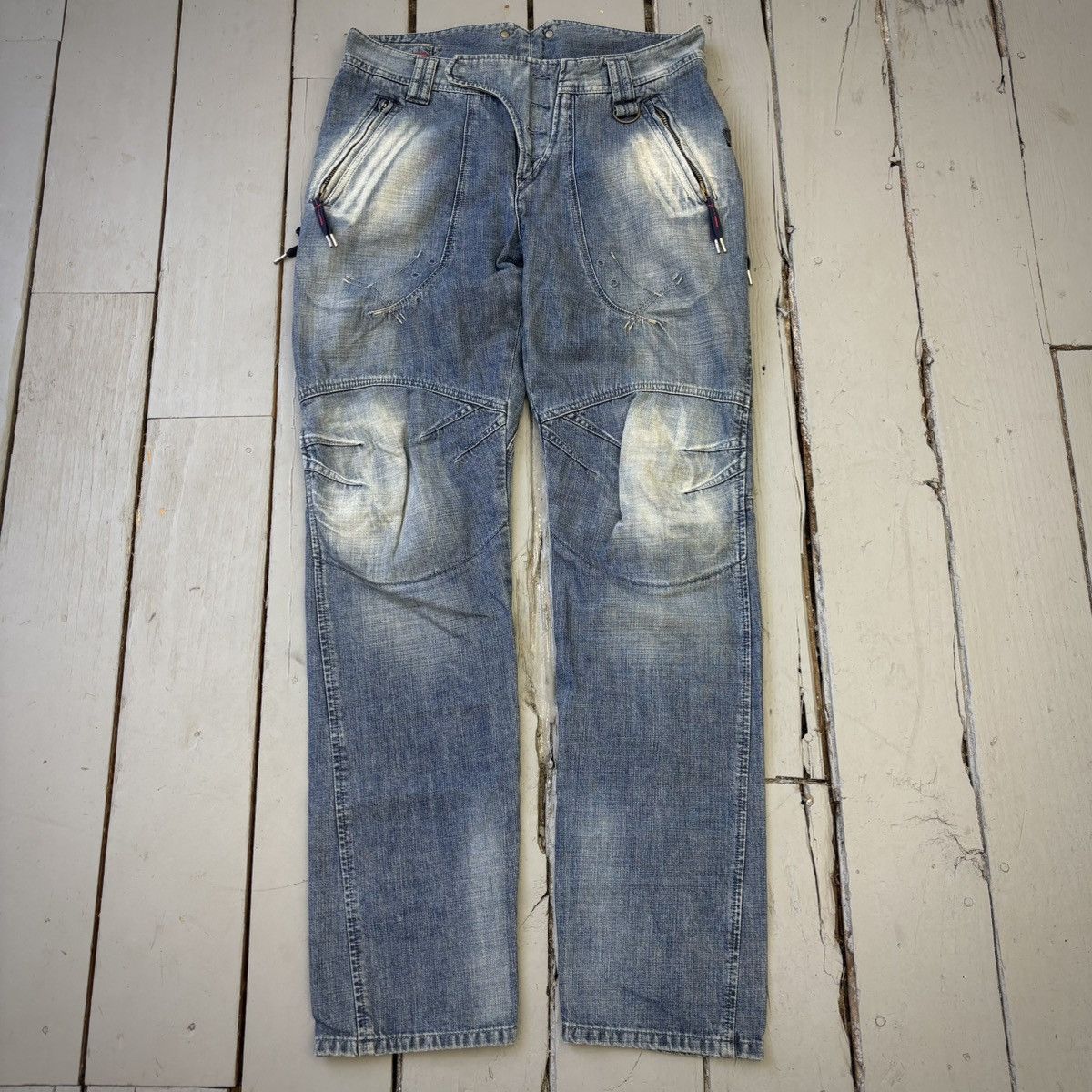 Marithe + Francois Girbaud Back-Lace Denim Size US 32 / EU 48 - 1 Thumbnail