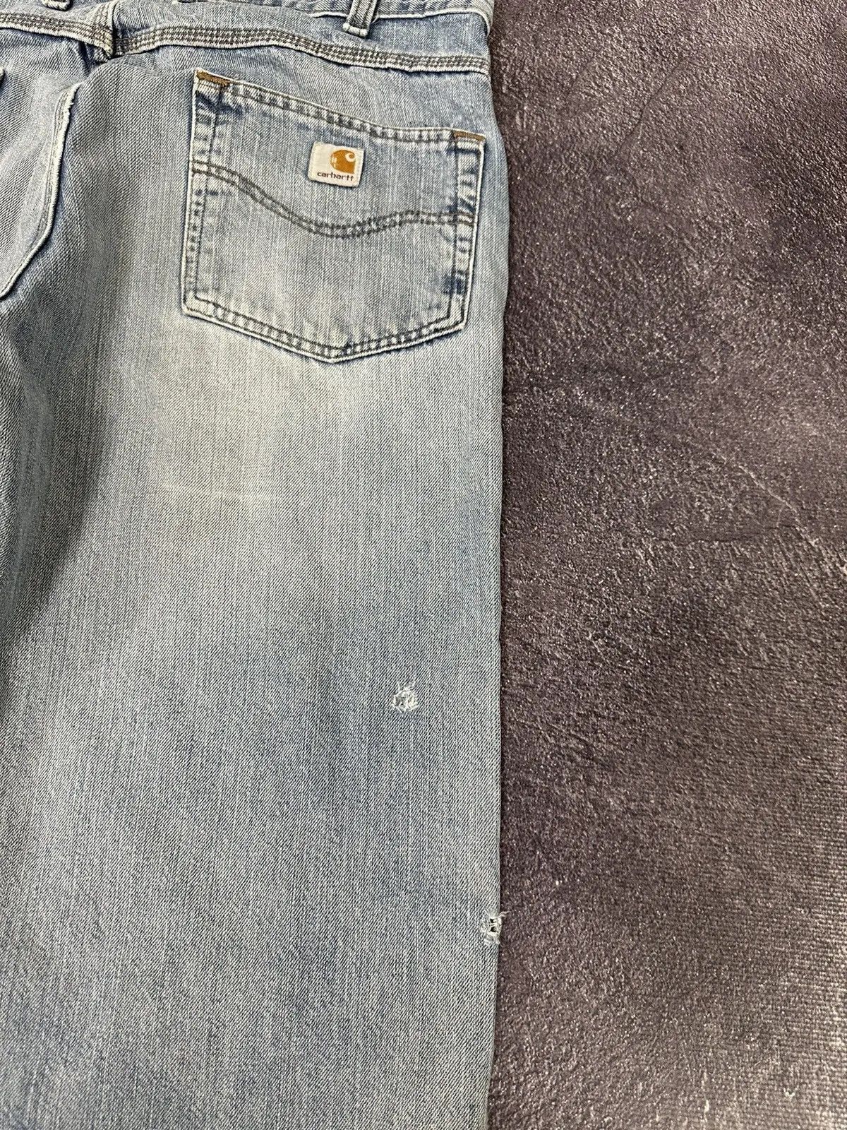 Carhartt × Vintage Vintage 90s Carhartt Light Blue Denim Work Hype Baggy Jeans Size US 36 / EU 52 - 5 Thumbnail
