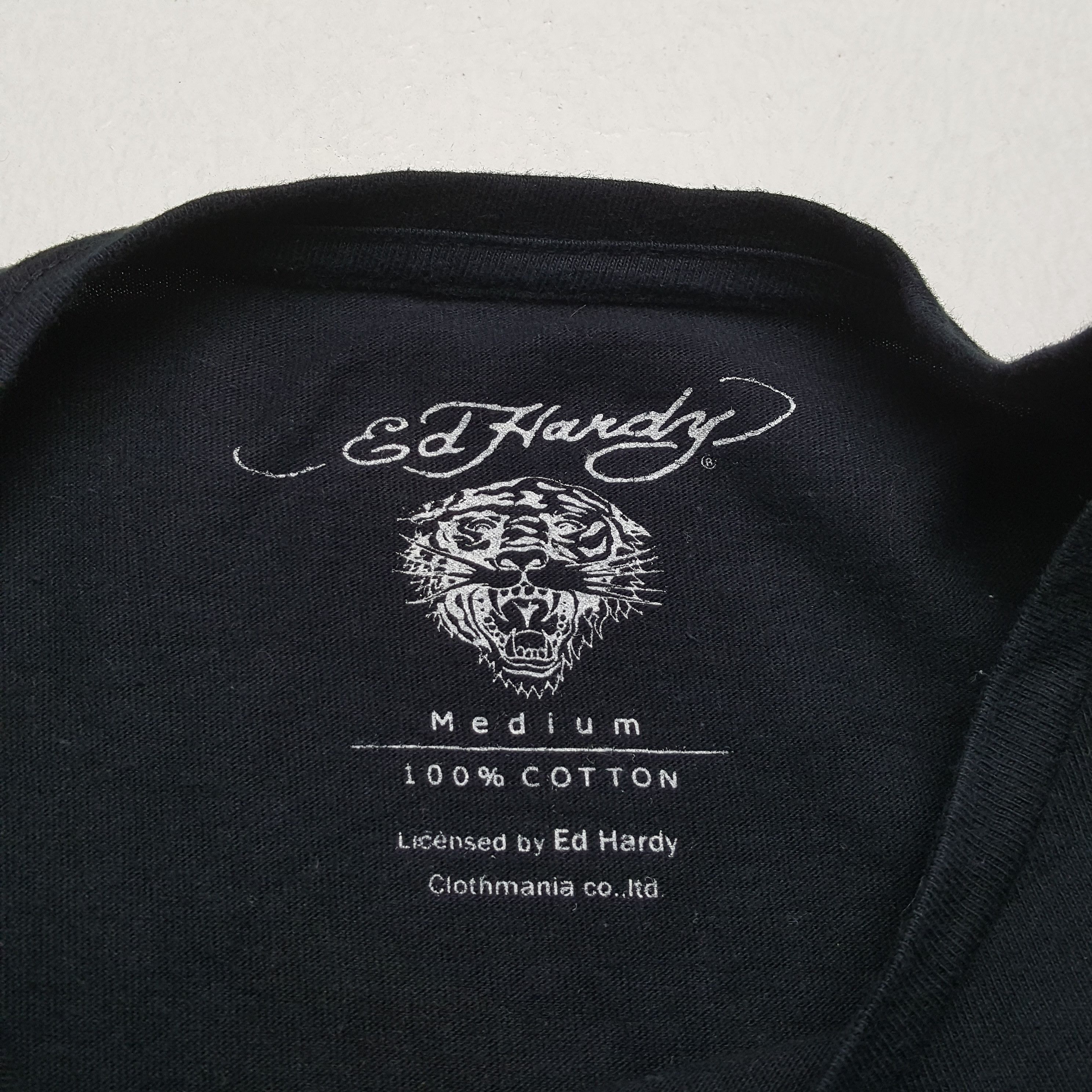 Designer × Ed Hardy × Vintage ED HARDY Streetwear Rock Punk Style Long Sleeve Tshirt Size US S / EU 44-46 / 1 - 10 Thumbnail
