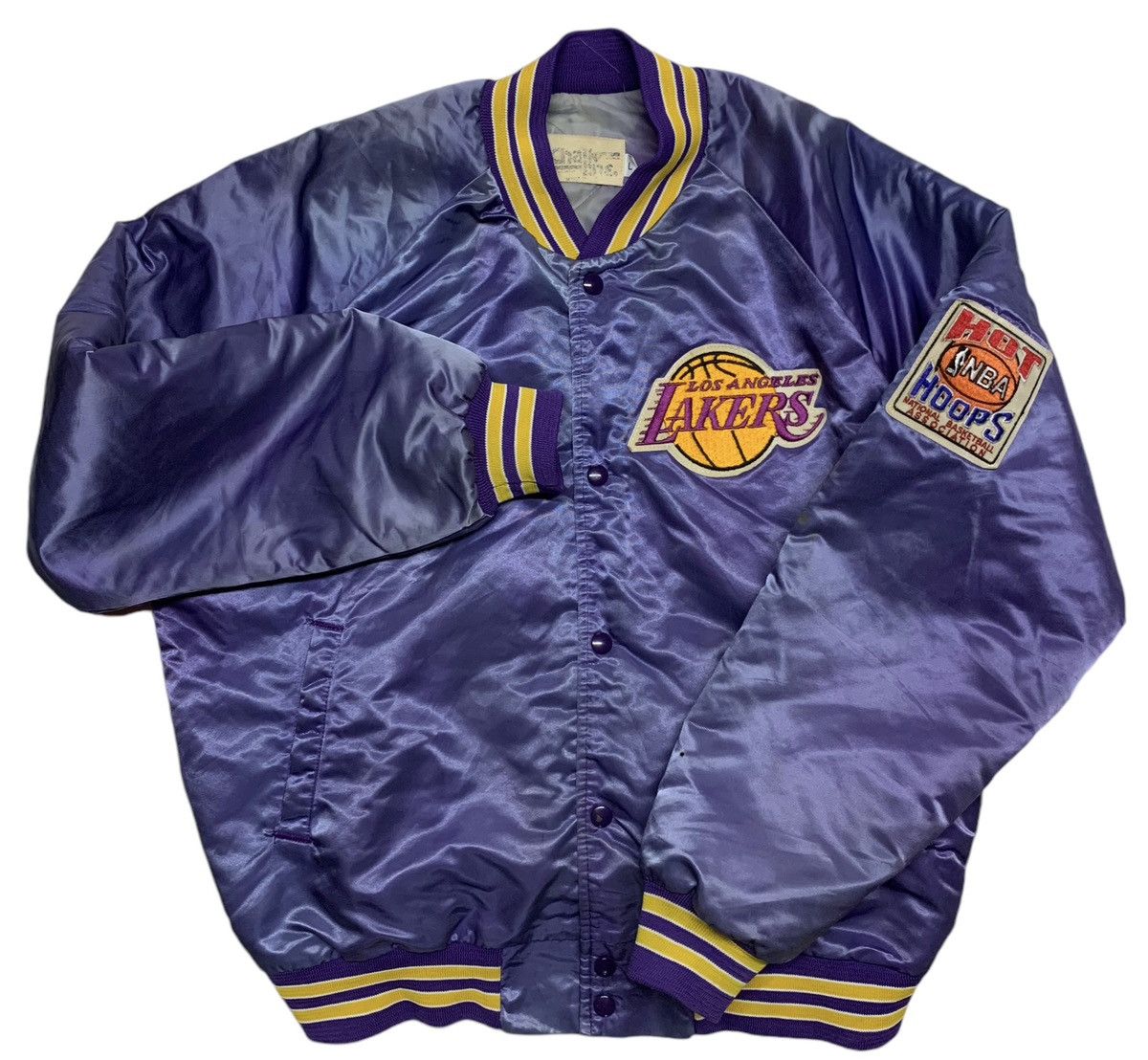 NBA Vintage Los Angeles lakers satin pocket chalk line Size US XL / EU 56 / 4 - 7 Thumbnail