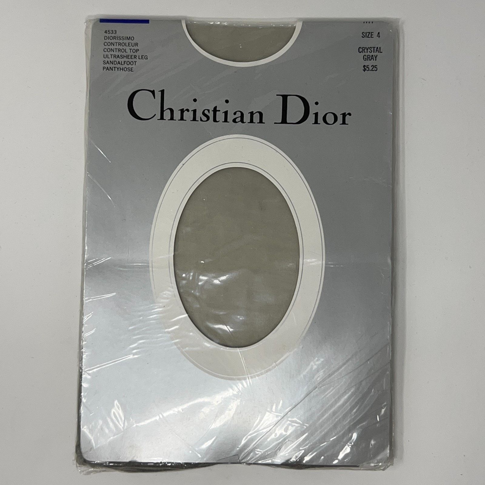 Dior Vintage Christian Dior Control Top Pantyhose Gray Size 4 Size ONE SIZE - 1 Thumbnail