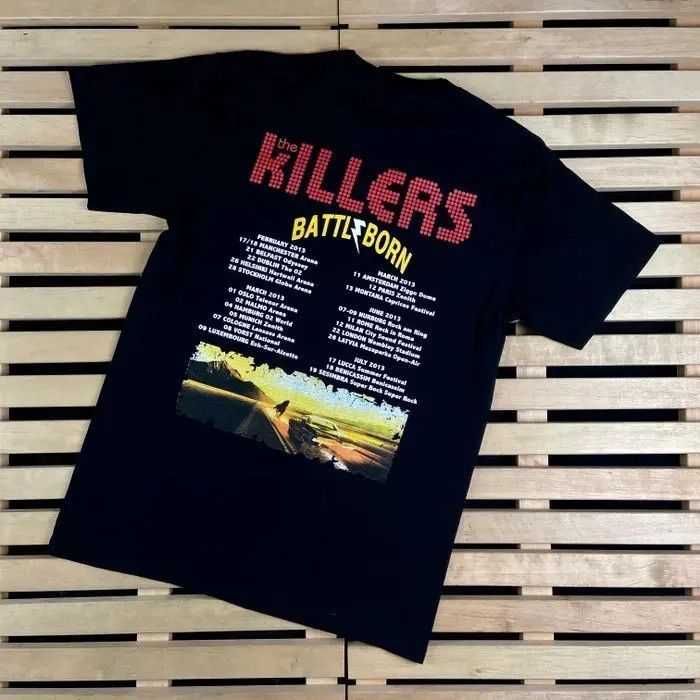 Band Tees Mens Vintage T Shirt The Killers Battle Born Size M Size US M / EU 48-50 / 2 - 7 Thumbnail