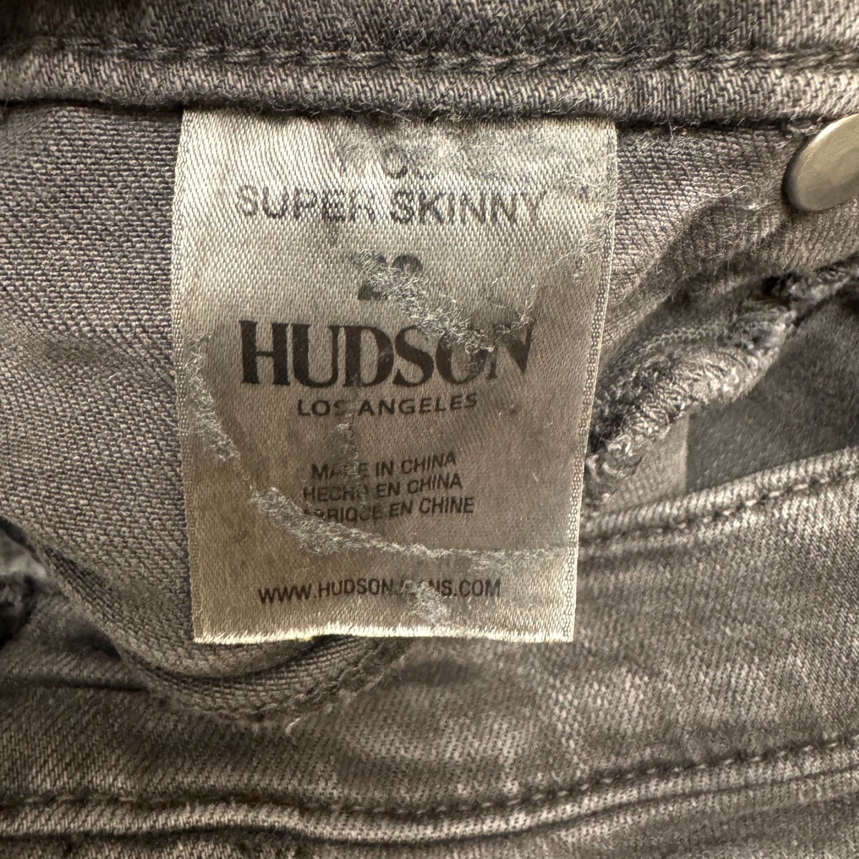Hudson HUDSON Nico Jeans Womens 29 Dark Gray Washed Mid Rise Skinny Denim Zip Button 5-Pocket Stretch City Streetwear Size 29" - 7 Thumbnail