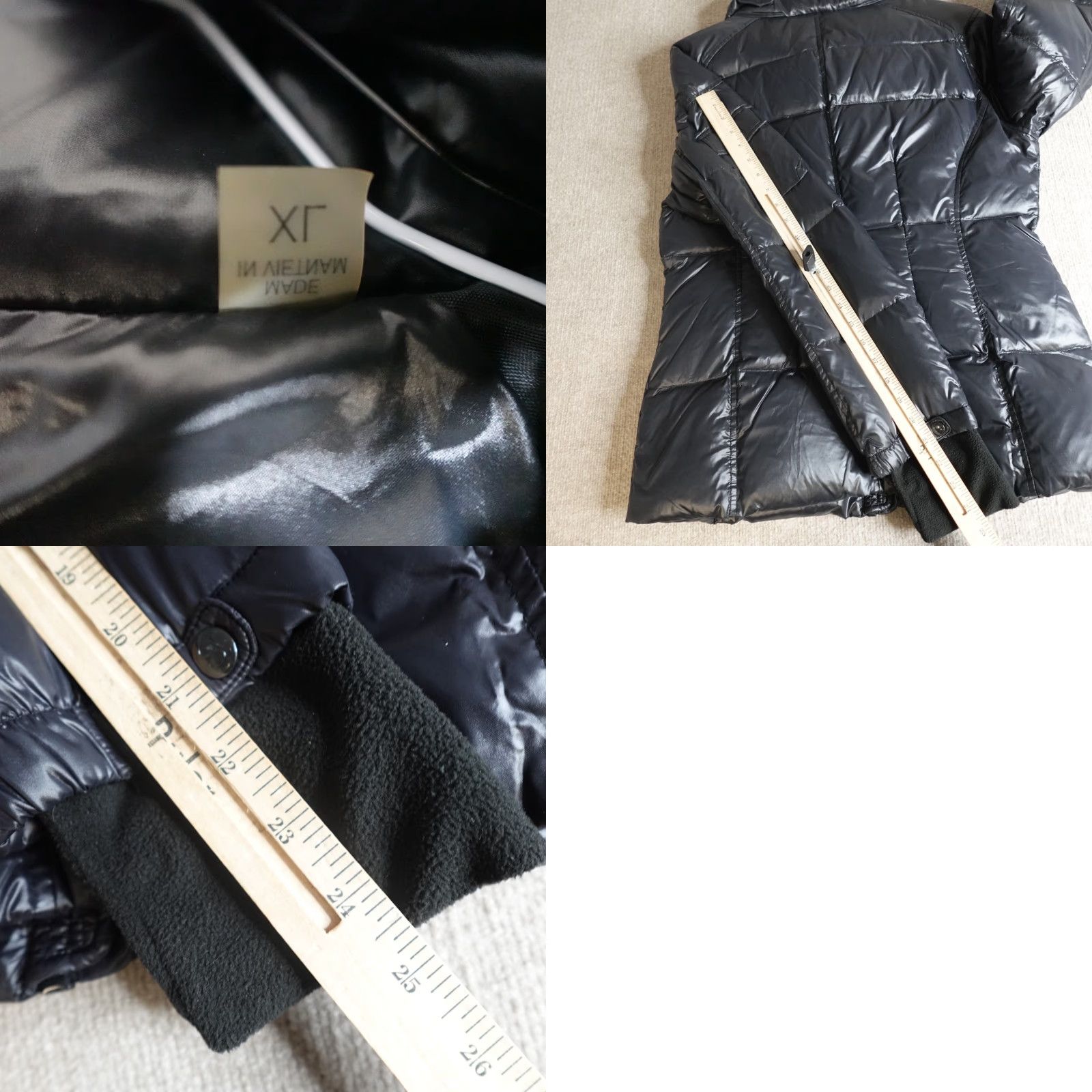 Vintage S13 NYC Womens Jacket XL Black Zip Down Puffer Down Filled Mid-Length Long Sleeve Zip Size XL / US 12-14 / IT 48-50 - 8 Thumbnail