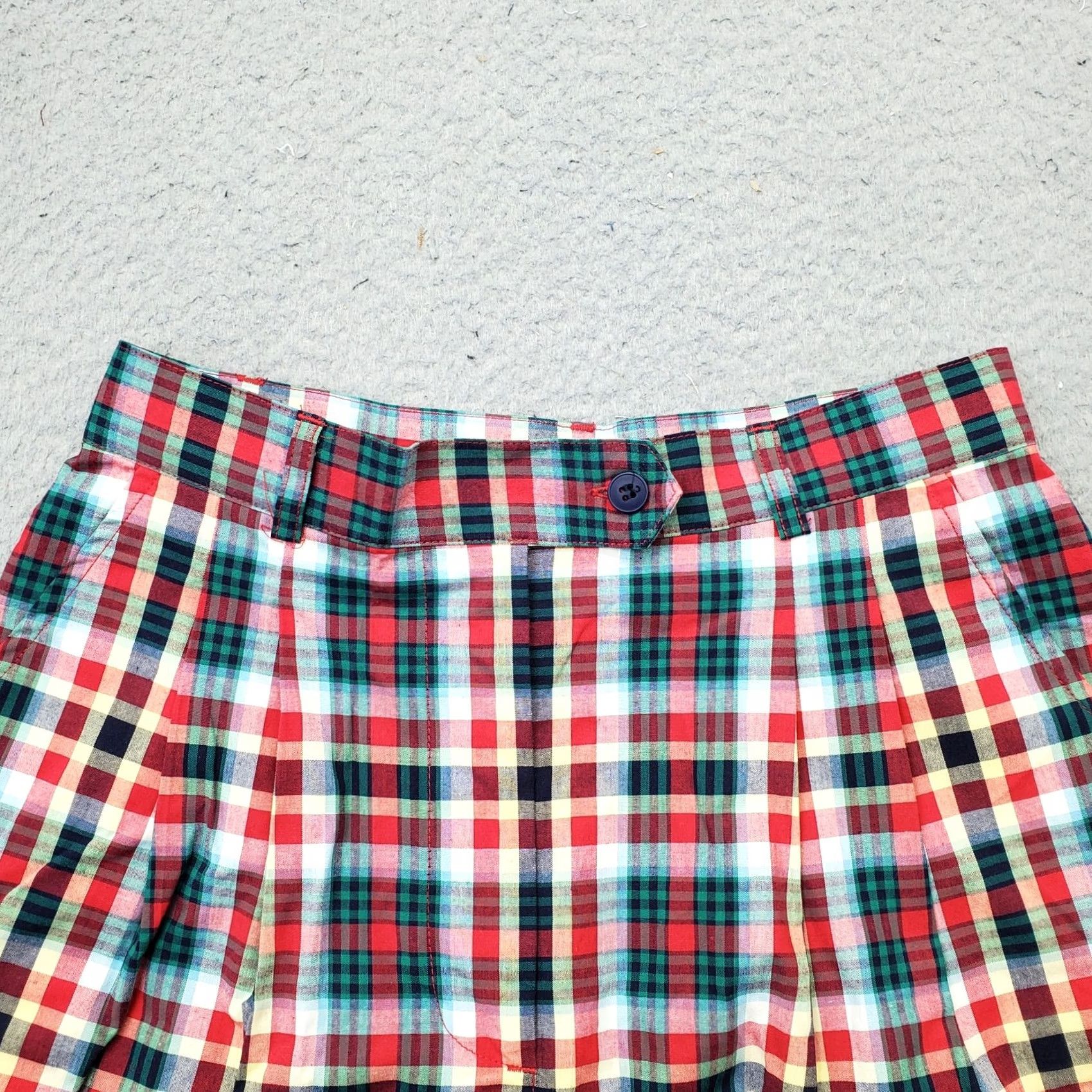 Charter Club Charter Club Camp Counselor Shorts Women: Womens Size 8 Multi Plaid High-Waisted Pleated Bermuda Shorts Size 30" / US 8 / IT 44 - 8 Thumbnail