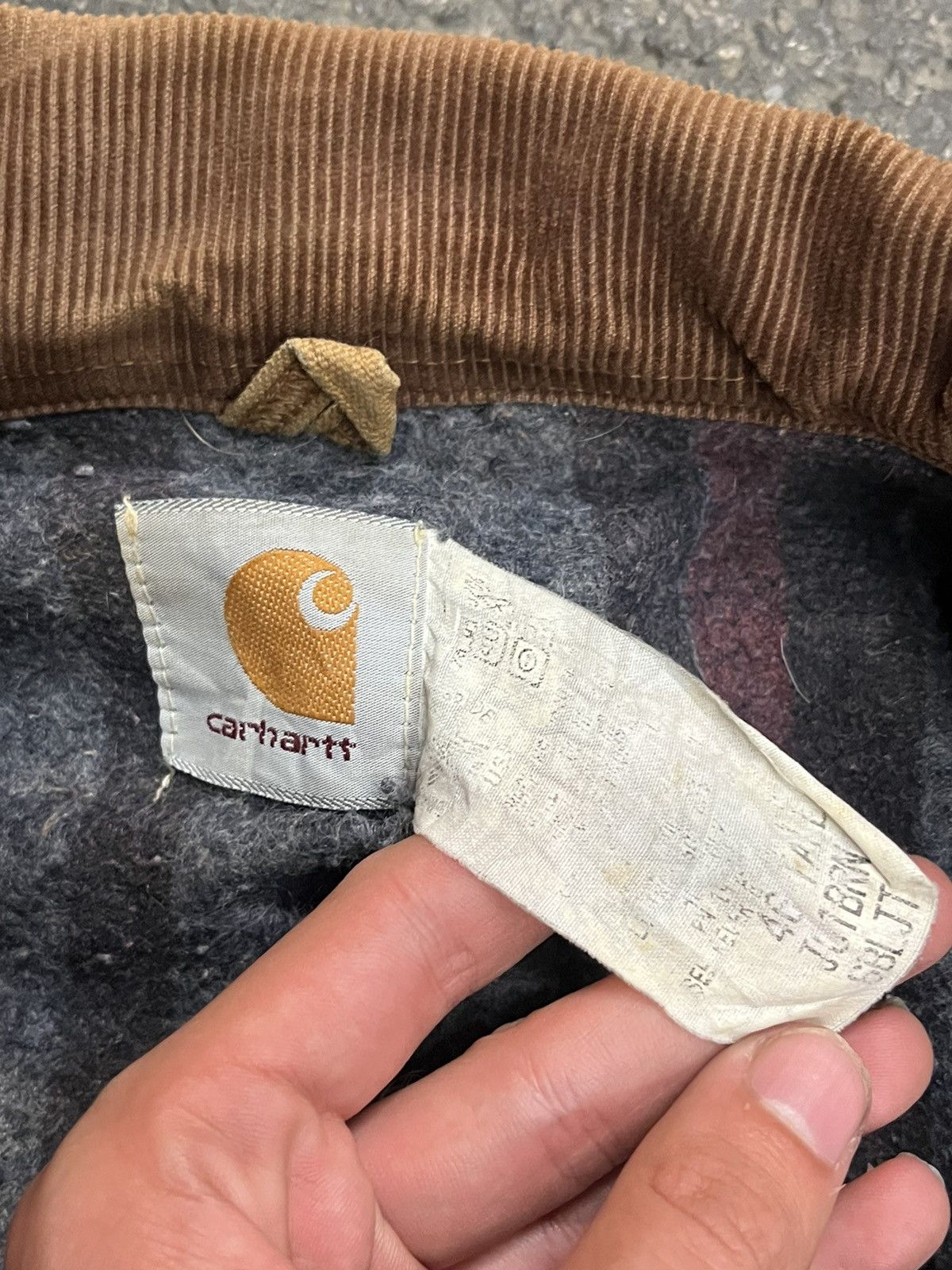 Carhartt × Vintage Carhartt Detroit jacket vintage blanket lined thrashed faded Size US XL / EU 56 / 4 - 9 Thumbnail