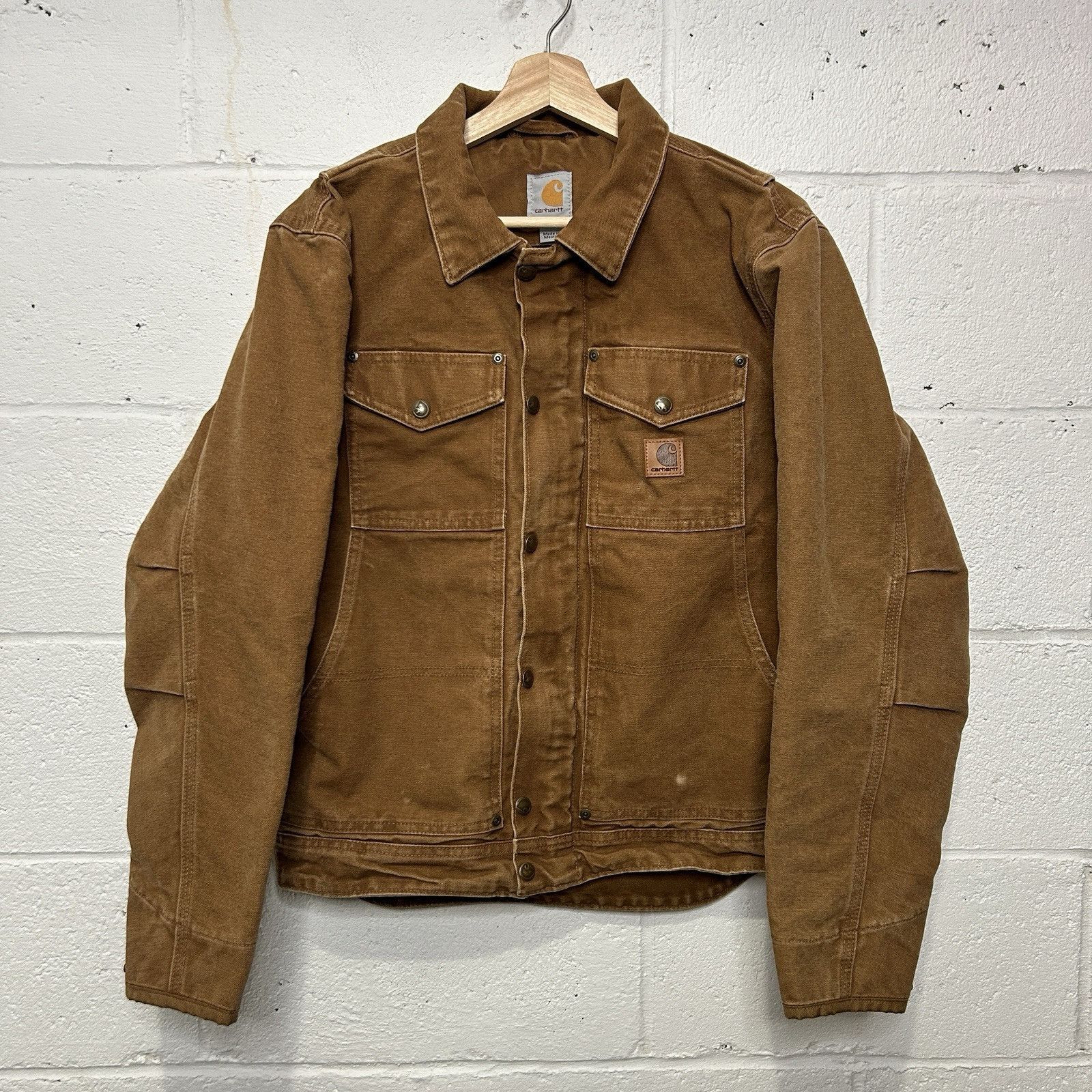 Carhartt Carhartt Berwick Fleece-Lined Canvas Jacket “Brown” Size US S / EU 44-46 / 1 - 1 Thumbnail