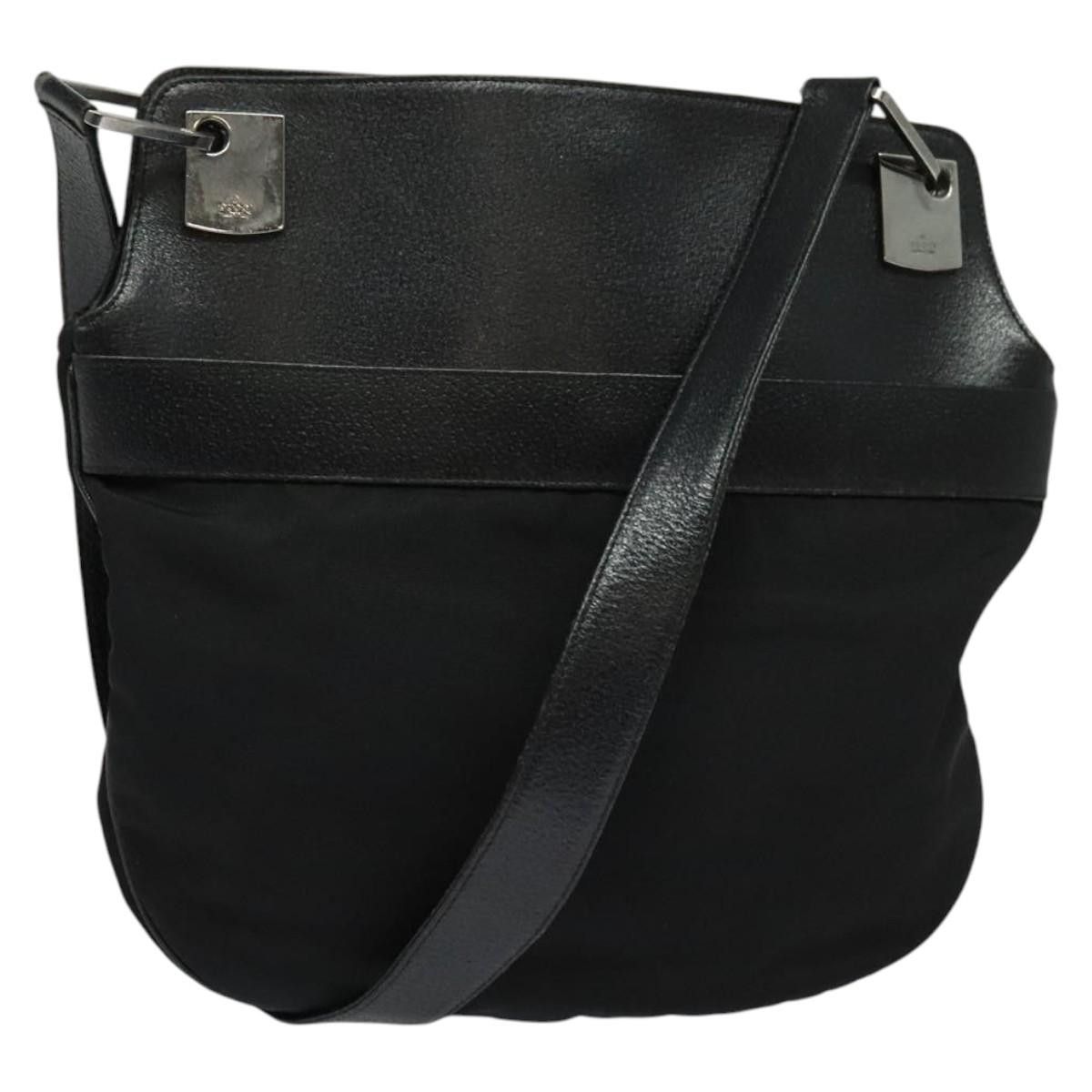 Gucci GUCCI Shoulder Bag Nylon Leather Black Silver 001 001 Size ONE SIZE - 1 Thumbnail
