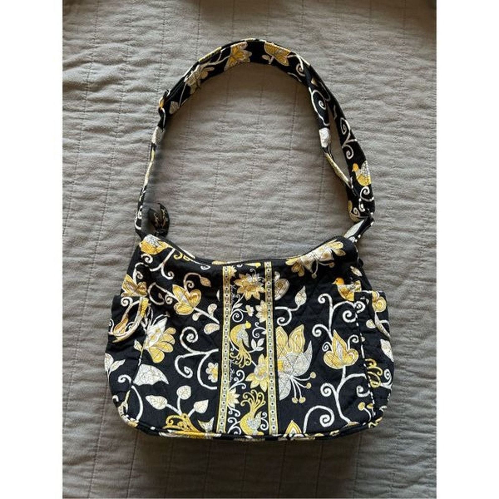 Vera Bradley Vera Bradley On the Go Shoulder Purse Yellow Bird Style Size ONE SIZE - 1 Thumbnail