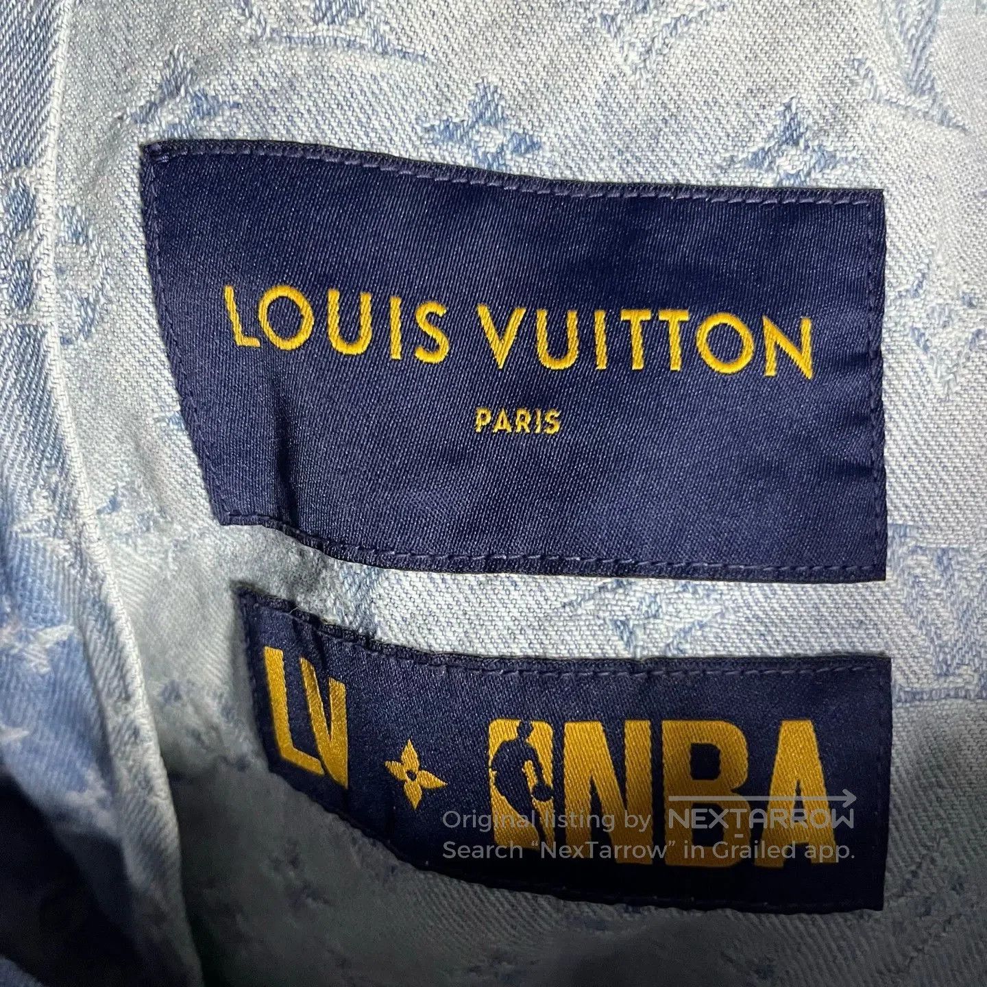 louis vuitton blue zip-up hooded jacket.