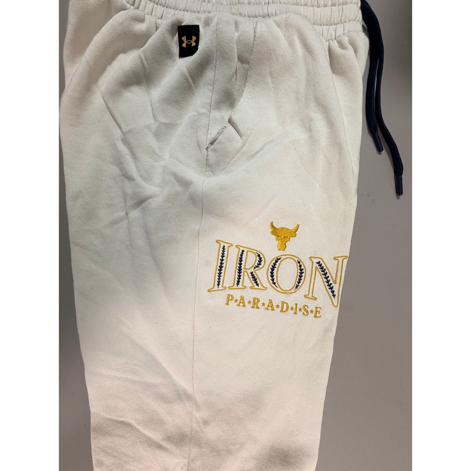 Under Armour Men's Project Rock Rival Fleece Joggers S White Size US 32 / EU 48 - 2 Thumbnail