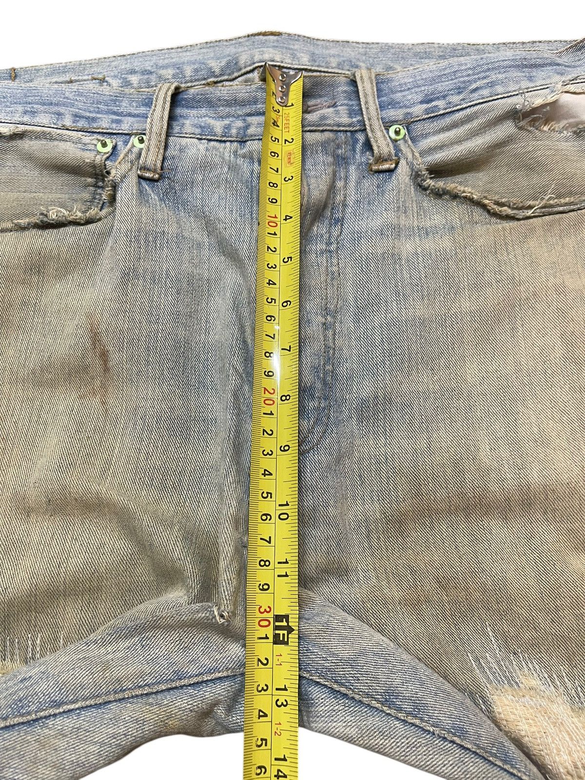 14th Addiction Vintage Japanese Brand Mud Wash Distress Paint Splatter Jean Size US 34 / EU 50 - 16 Thumbnail