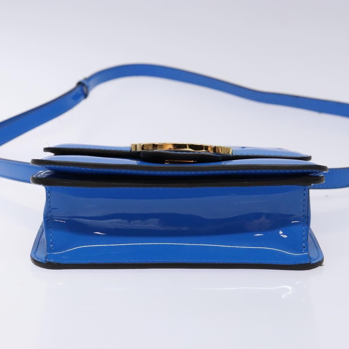 Fendi FENDI Curligraphy Shoulder Bag Patent Leather Blue Size ONE SIZE - 9 Thumbnail
