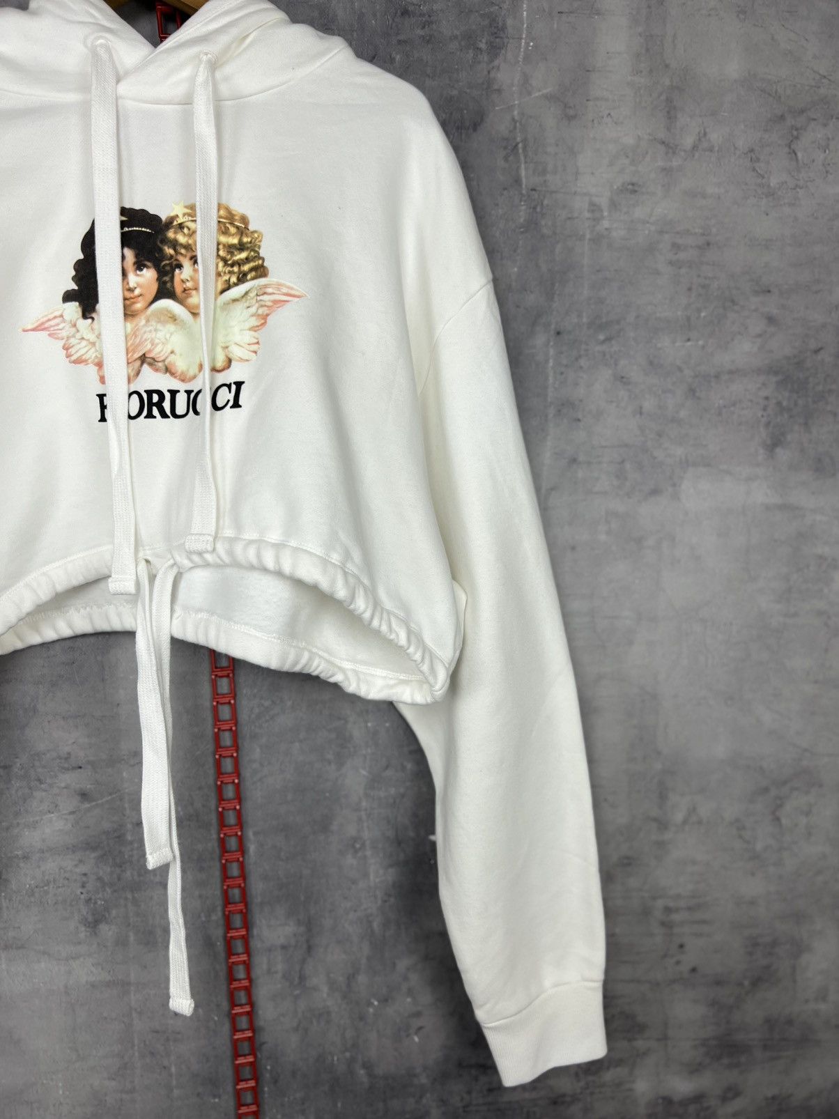 Fiorucci Fiorucci Cherubs Angels Crop Hoodie - Size L Size L / US 10 / IT 46 - 3 Thumbnail