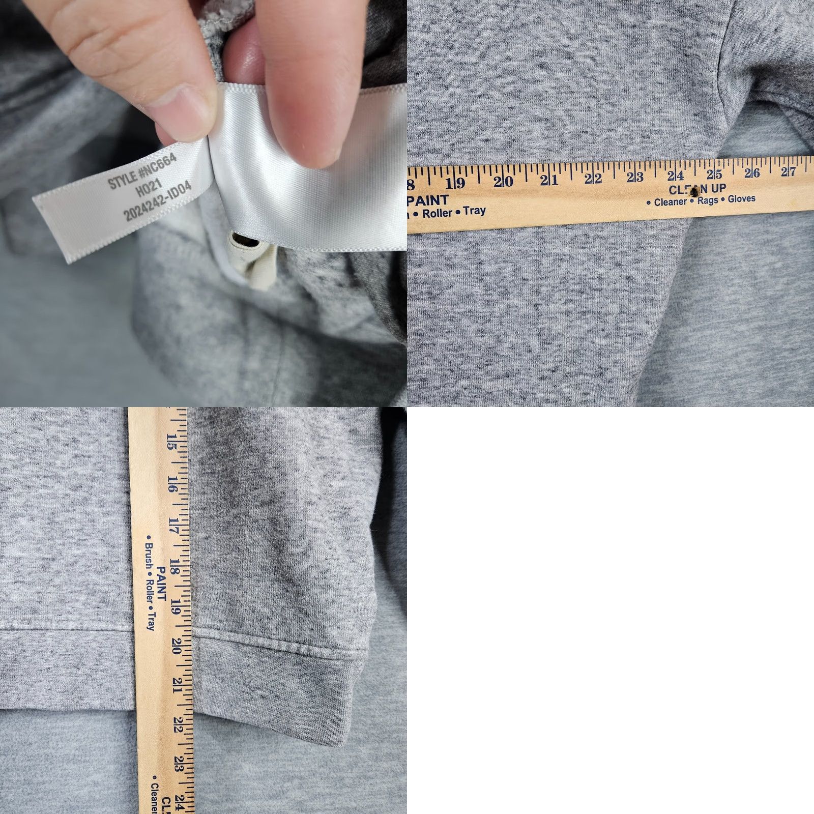 Madewell MWL Madewell Leisure Club Logo Printed Cropped Gray Sweatshirt XS Women Sweatshirt, Logo, All Seasons, Cotton Polyester, Fleece, Pullover, Crew Neck Size XS / US 0-2 / IT 36-38 - 8 Thumbnail