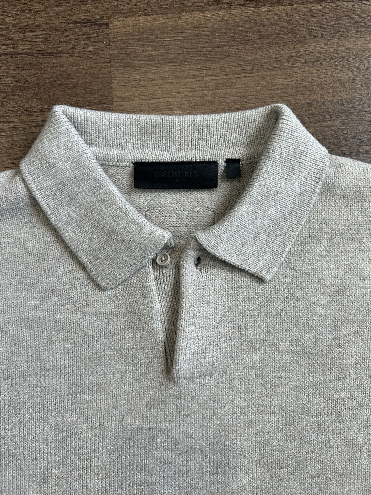 Fear of God Fear of God Essentials Dark Heather Knit Polo Size US M / EU 48-50 / 2 - 2 Thumbnail