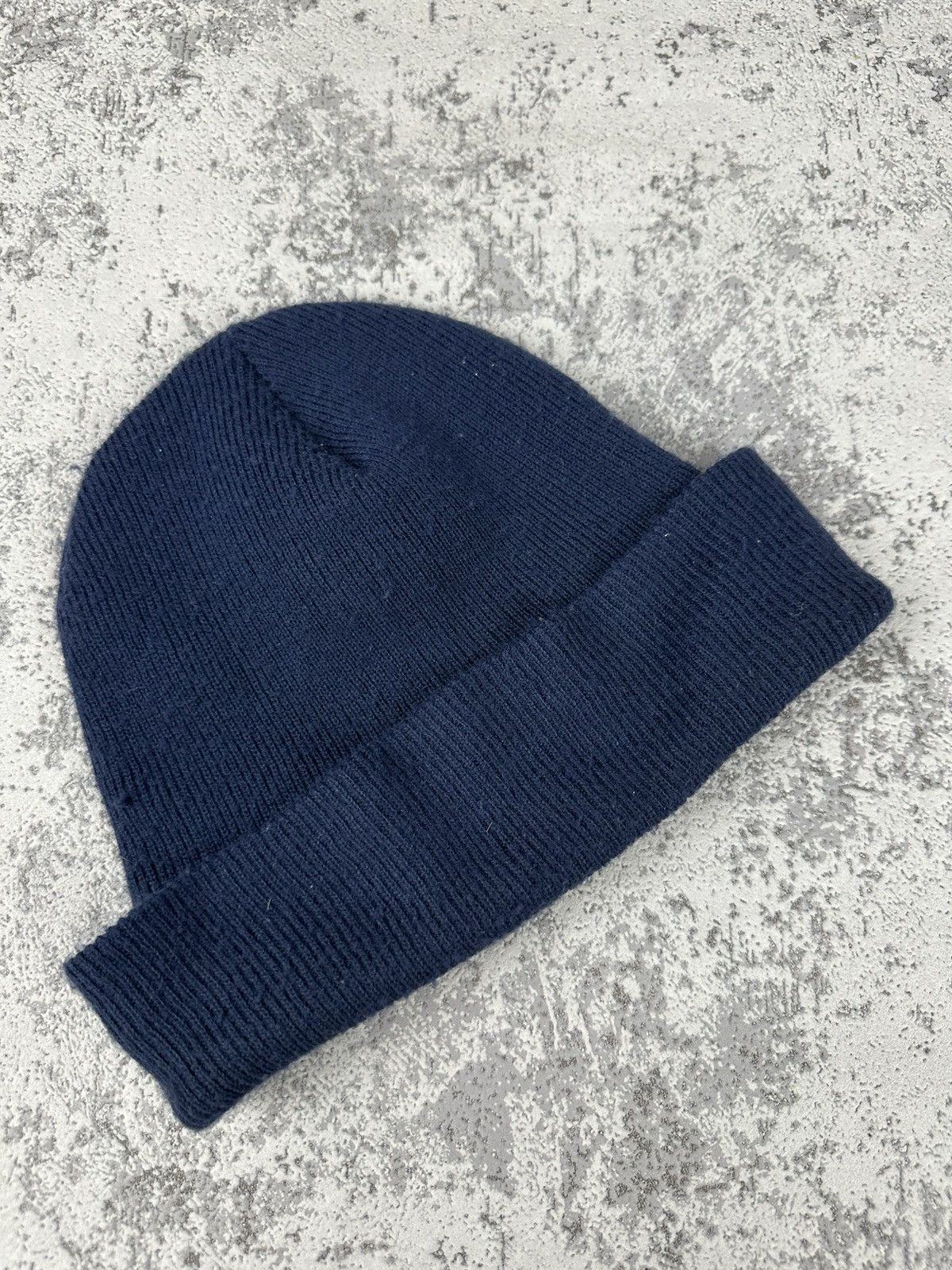 Nike Vintage Nike Beanie Navy Blue Red Swoosh Logo Knit Cap Size ONE SIZE - 3 Thumbnail