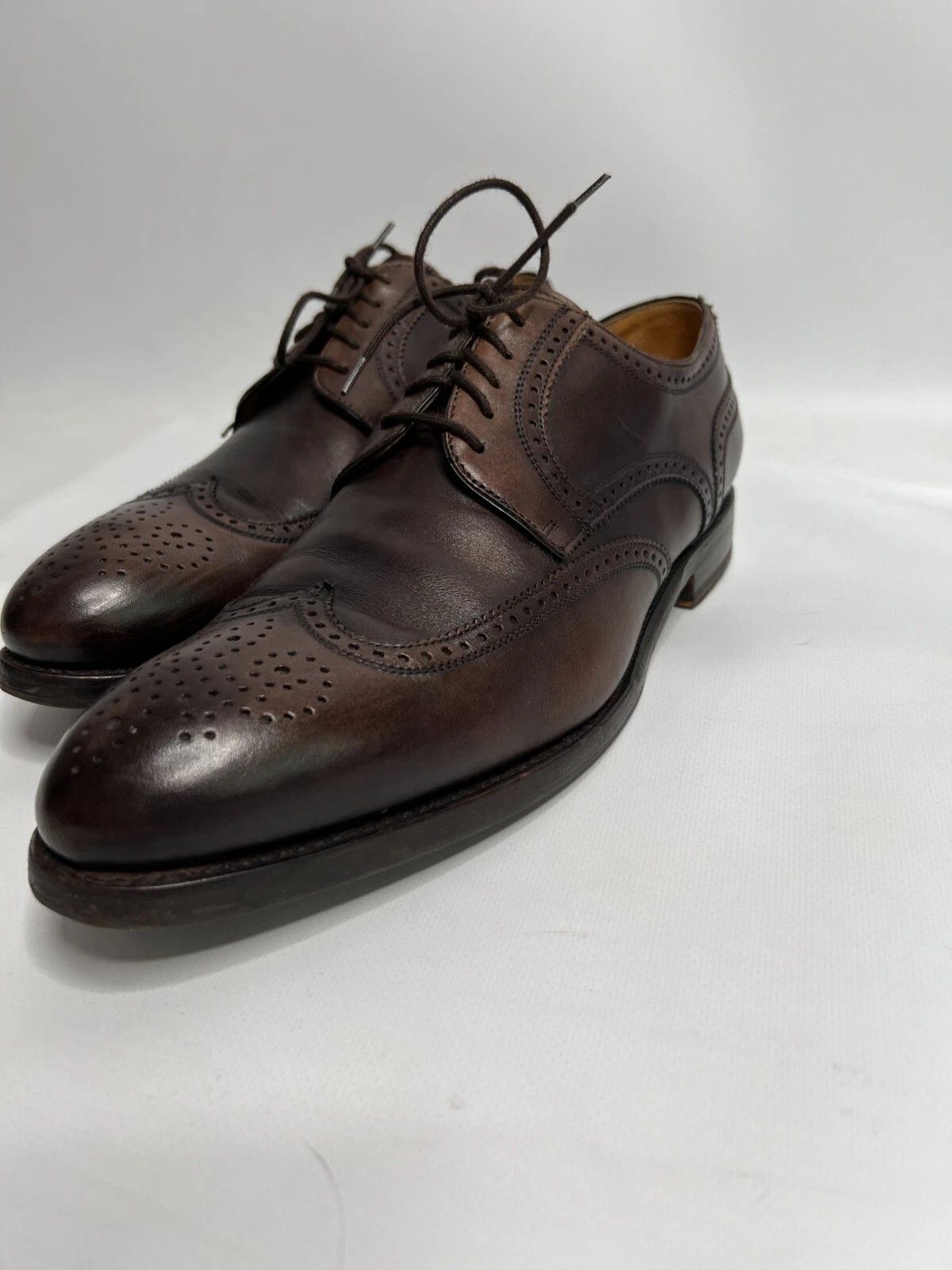 Berwick 1707 Berwick 1707 Chocolate Brown Leather Brogues Shoes 11 US Size US 11 / EU 44 - 5 Thumbnail