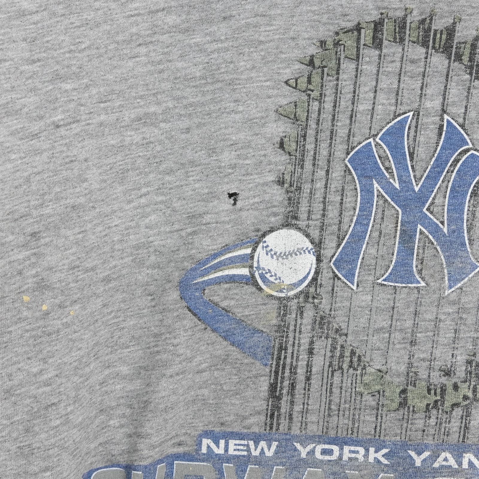 Lee Vintage Y2K NY Yankees World Series T Shirt XL - Distressed Size US XL / EU 56 / 4 - 5 Thumbnail