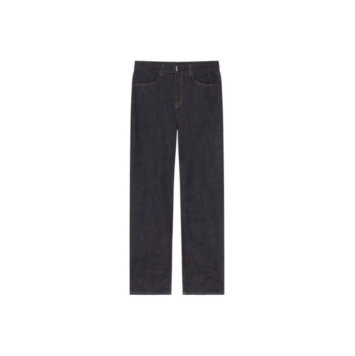 Givenchy Givenchy SS24 Men's Solid Button Mid-Rise Straight Jeans Size US 31 - 1 Thumbnail