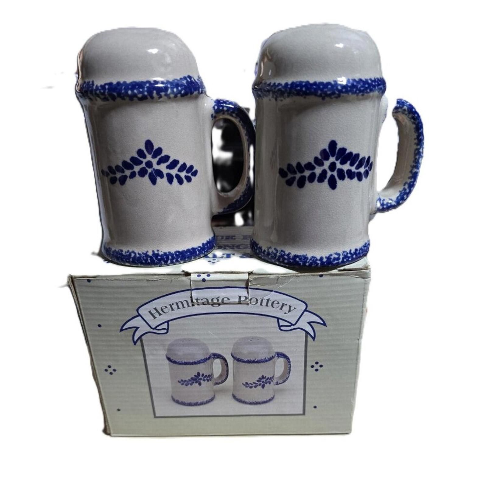 Other Antique Flow Blue Spongeware Range Salt & Pepper Shakers Size ONE SIZE - 1 Thumbnail
