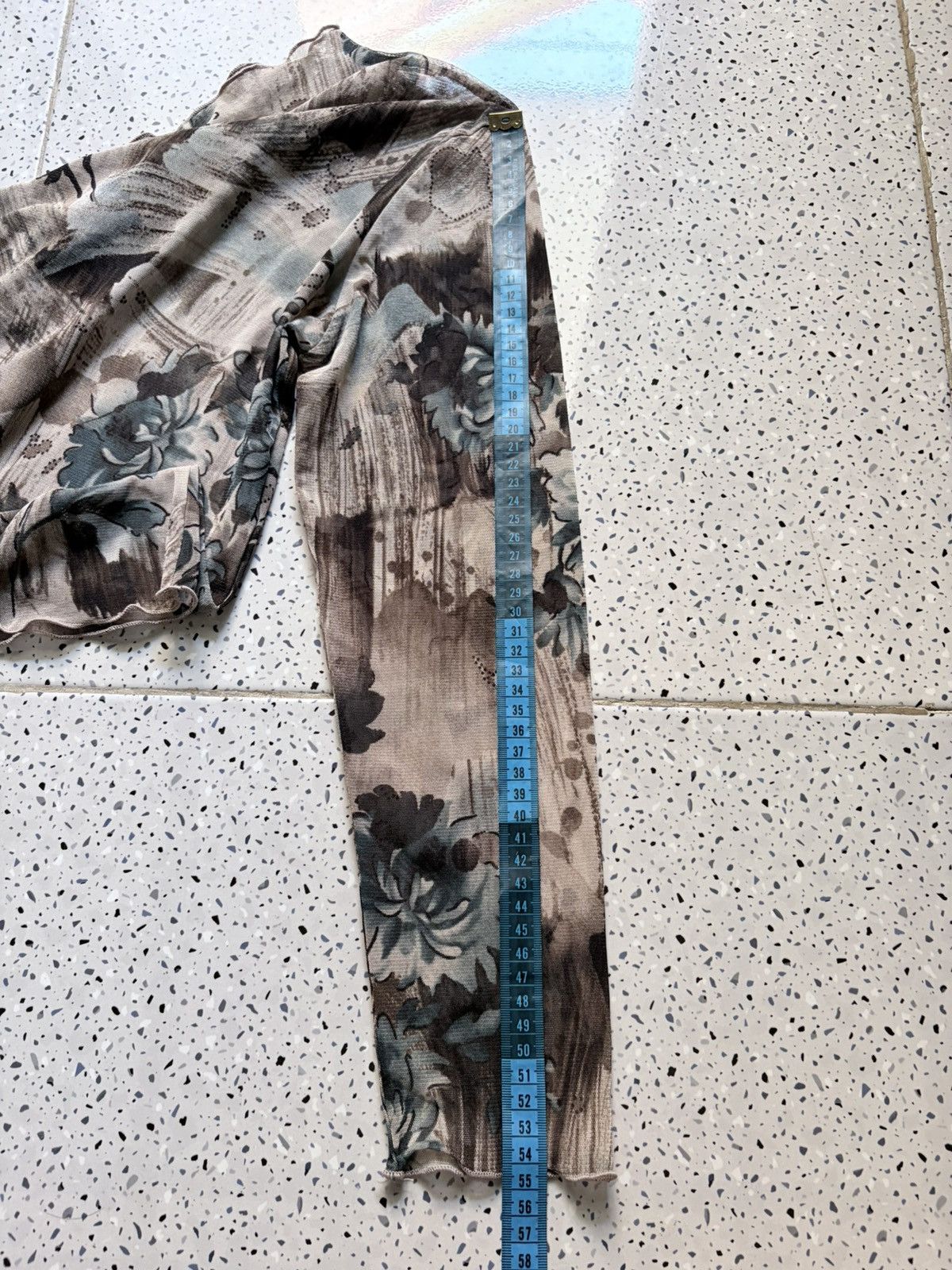 Japanese Brand Y2K Unknown Japanese Flower Pattern Mesh Tops Size M / US 6-8 / IT 42-44 - 8 Thumbnail