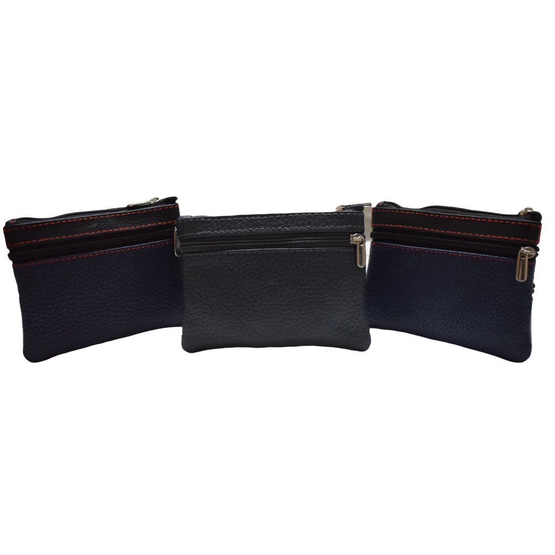 Handmade Leather coin purse credit card wallet with key chain holder Size ONE SIZE - 5 Thumbnail