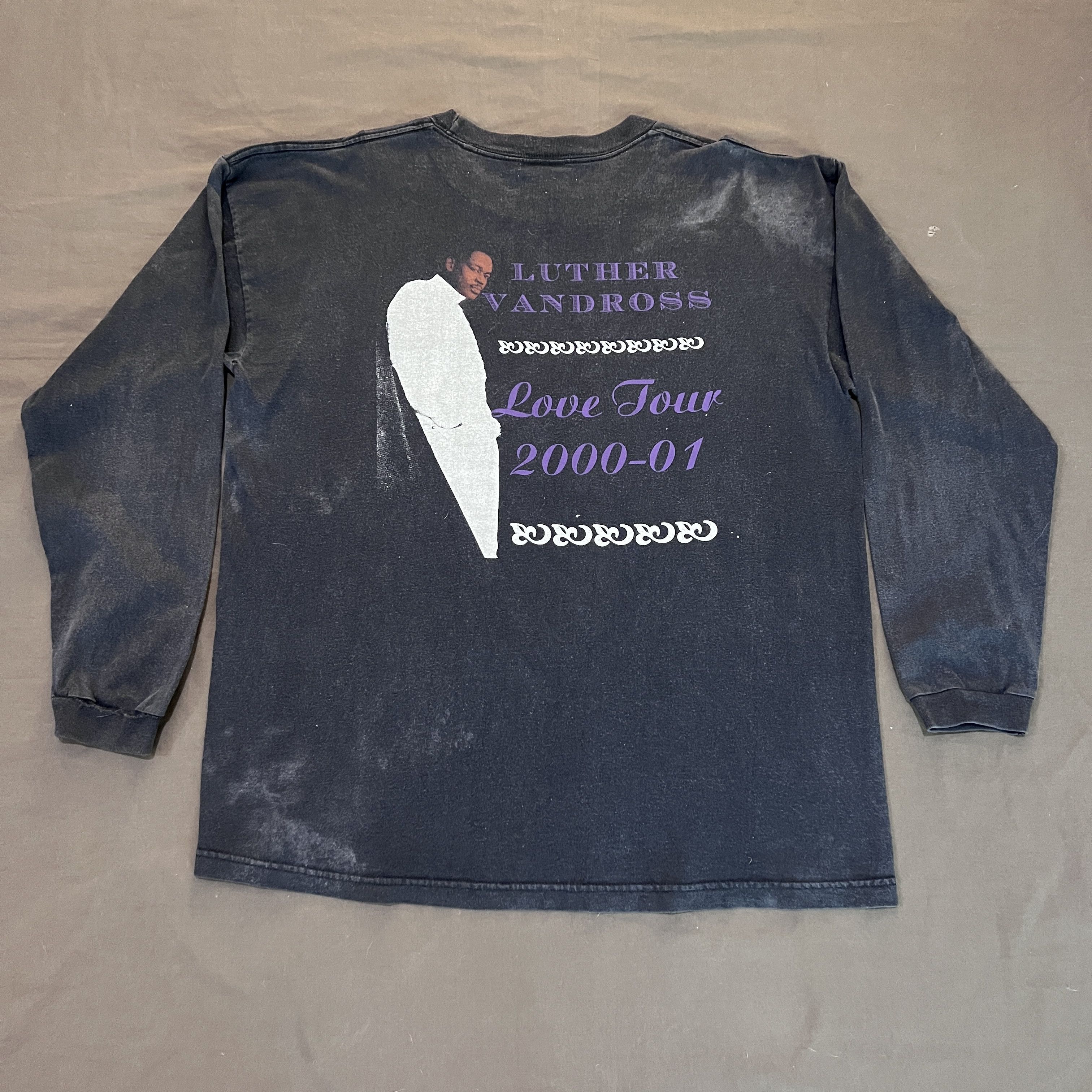Band Tees Vintage Y2K Luther Vandross Love Tour Tee Faded Soul R&B Size US L / EU 52-54 / 3 - 11 Thumbnail