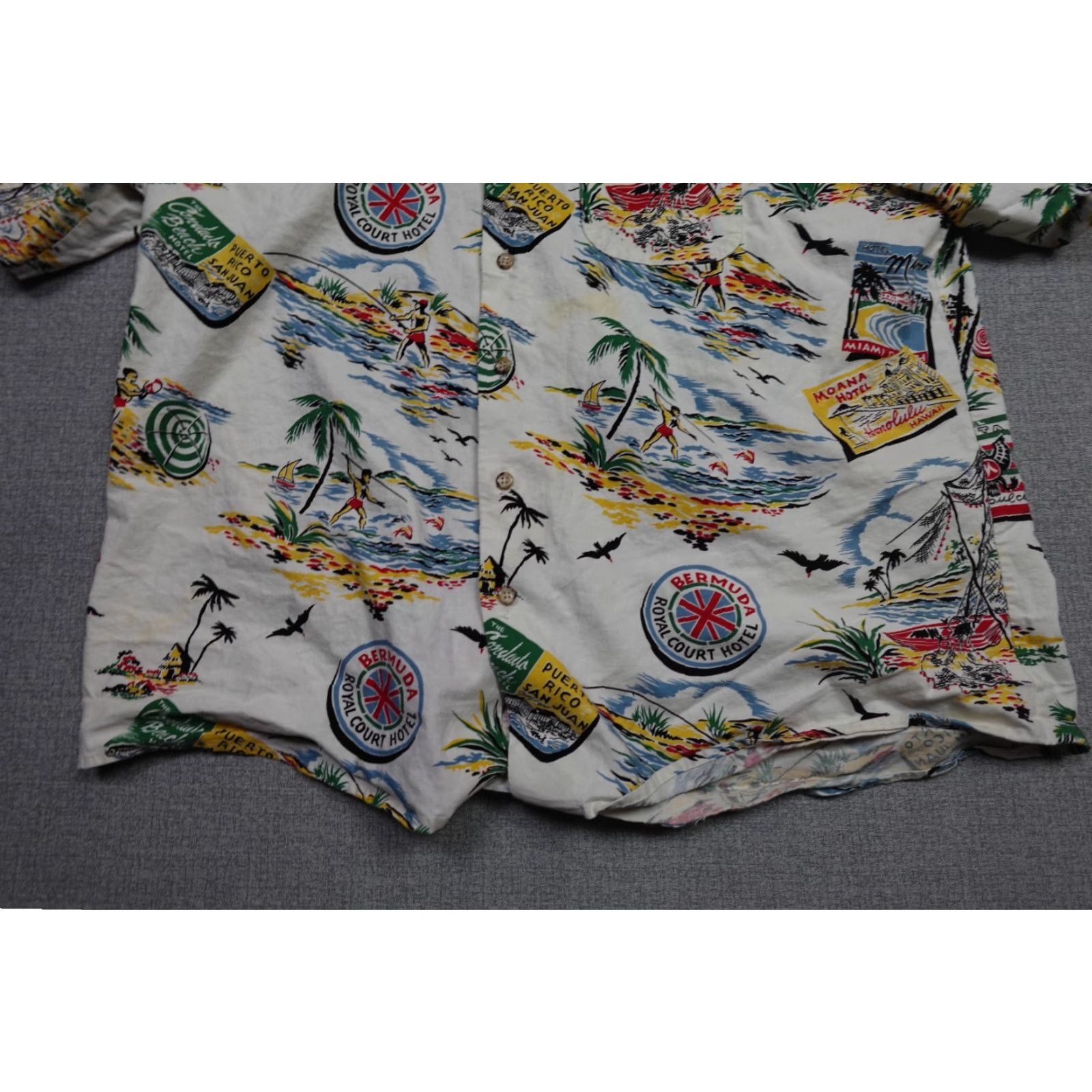 Vintage VINTAGE Angelica Shirt Mens 2XL White Hawaiian Floral Button-Up Adults 2XL Mens Size US XXL / EU 58 / 5 - 3 Thumbnail