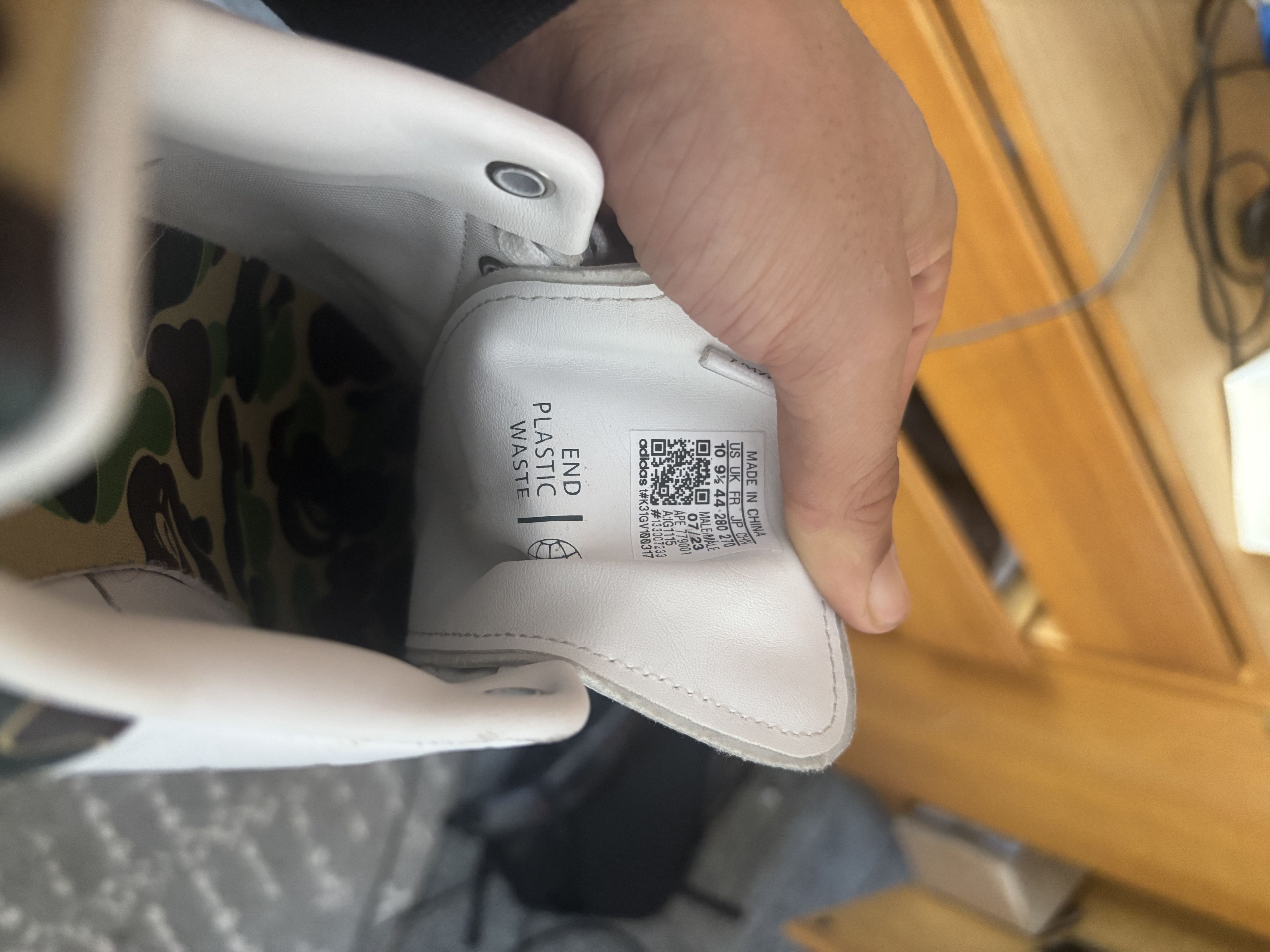 Adidas × Bape Bape Stan Smith Adidas sneaker Size US 10 / EU 43 - 11 Thumbnail