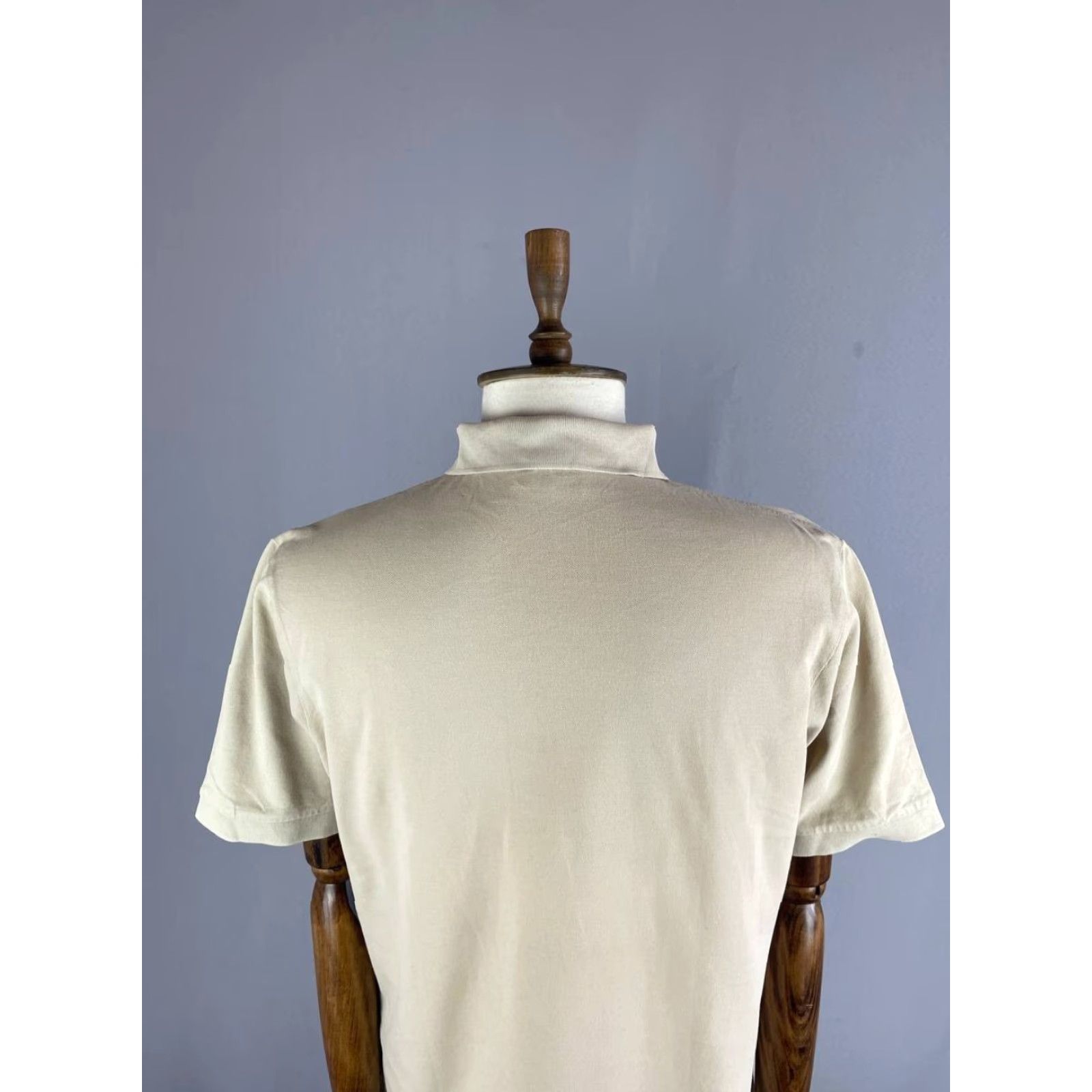 Valentino Valentino Polo Shirt Mens Size L Beige Cotton Short Sleeve Collared Button Shirt Polo Size US L / EU 52-54 / 3 - 8 Thumbnail