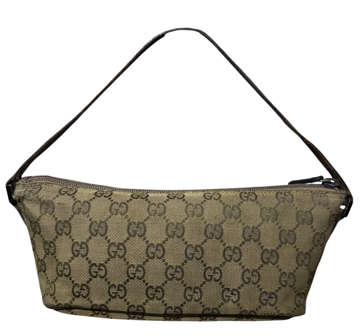 Gucci Gucci GG Handbag Canvas Boat Pochette Monogram Bag Vintage Size ONE SIZE - 4 Thumbnail