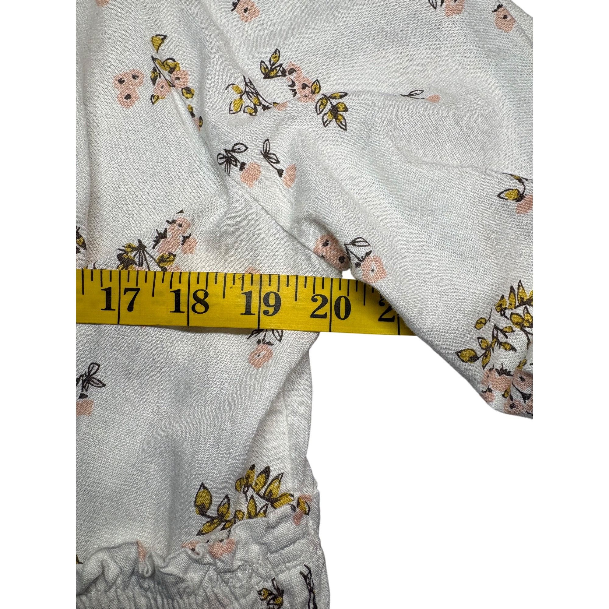 Free People Free People Women’s Mini Dress Ivory Floral Med High Neck Ti Size M / US 6-8 / IT 42-44 - 4 Thumbnail