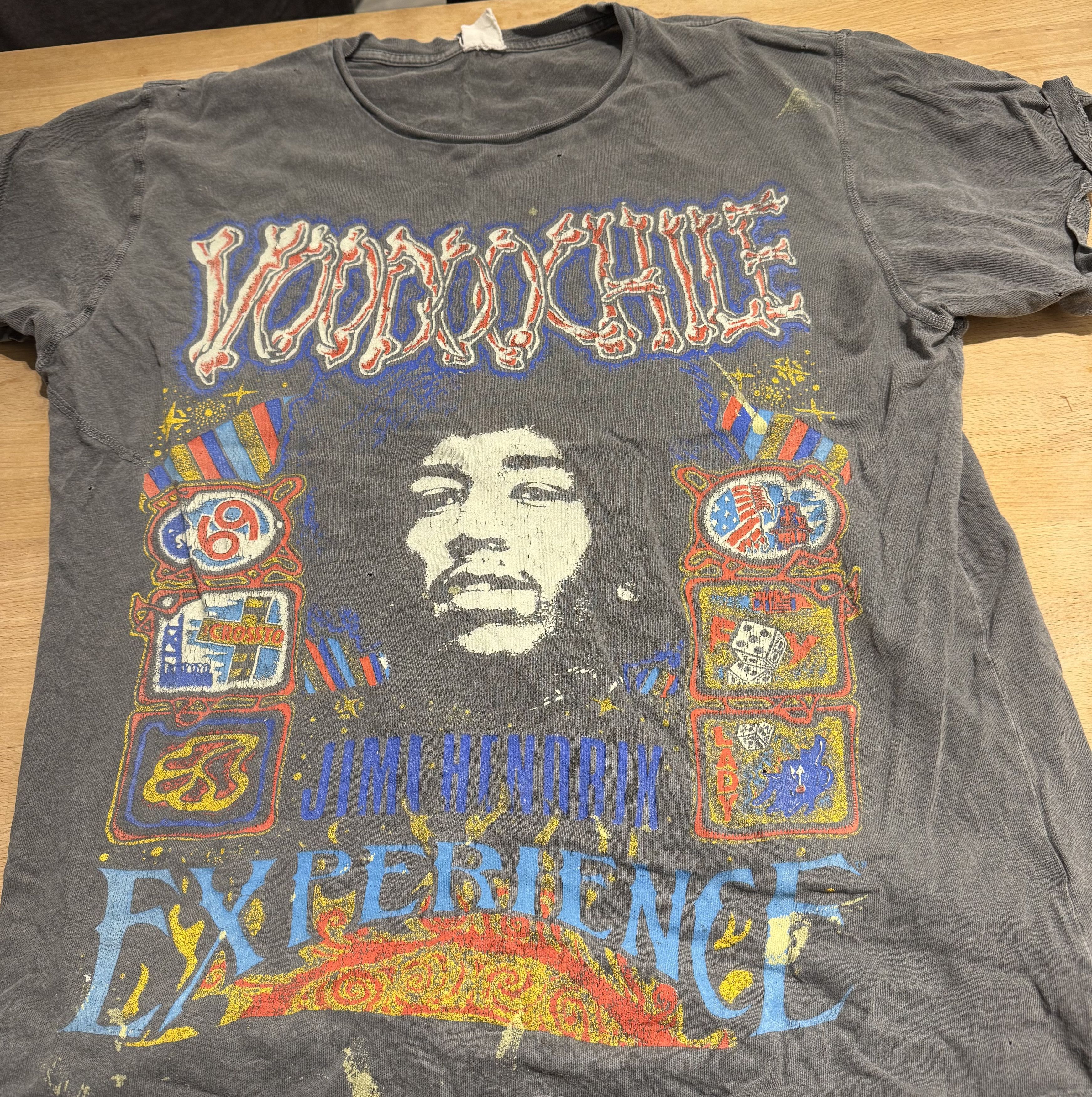 Madeworn Jimi Hendrix band t shirts vintage