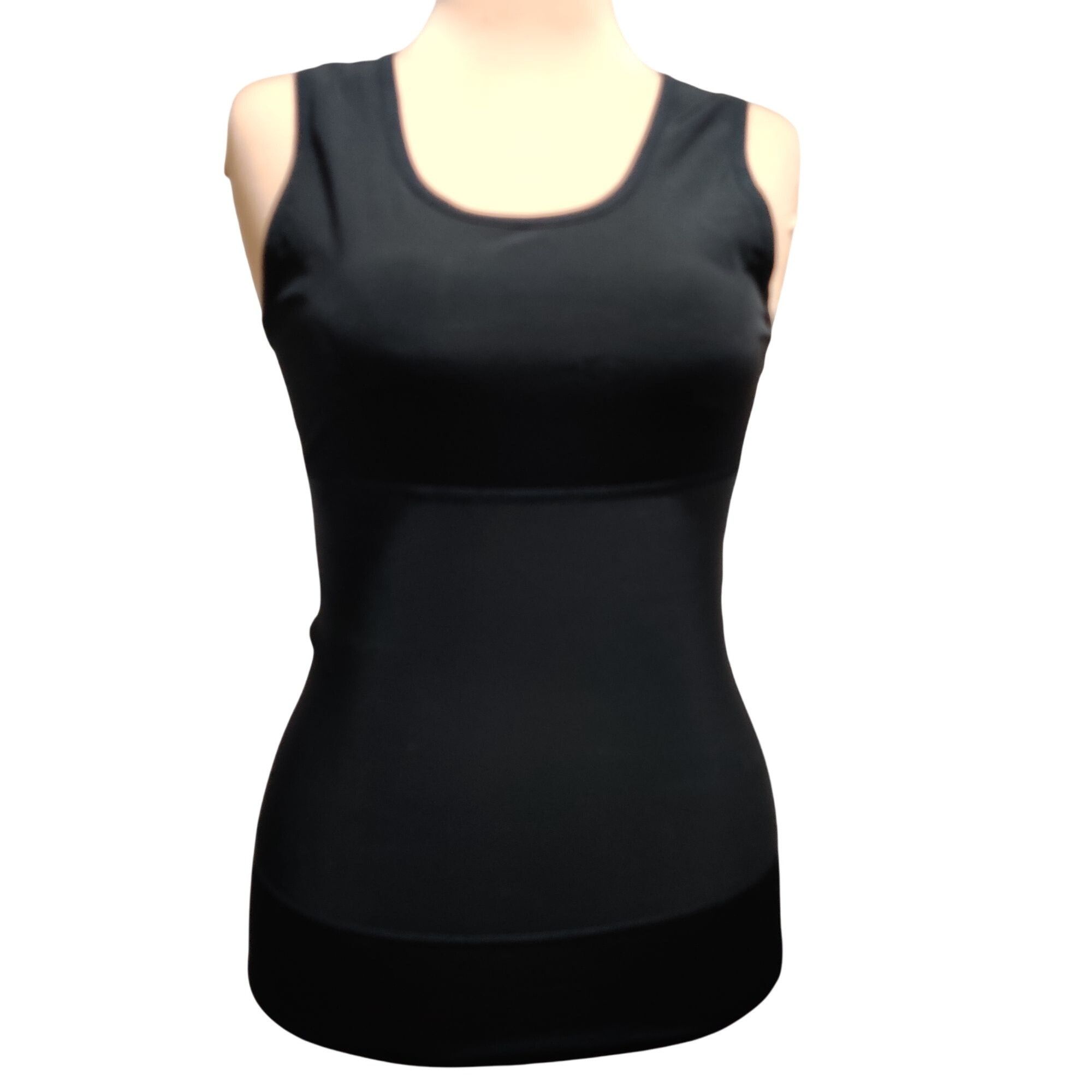 Other LGTFY XL Womens Top Black Shaping Tank Scoop Neck Stretch Co Size ONE SIZE - 1 Thumbnail