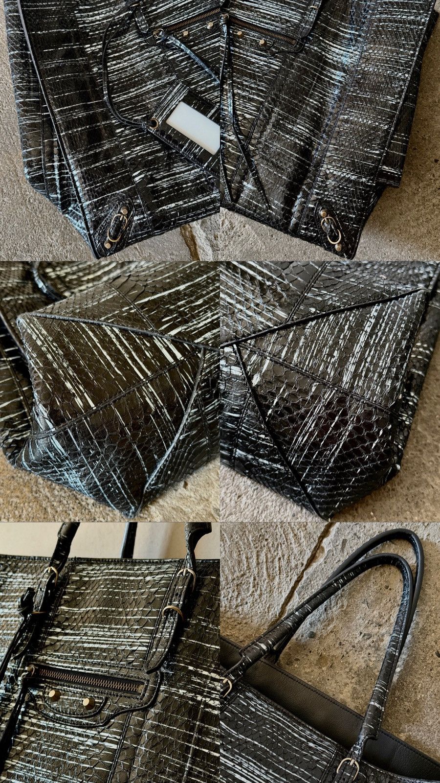 Balenciaga Balenciaga - 2000's - Python A4 - Papier Tote Bag Size ONE SIZE - 24 Thumbnail