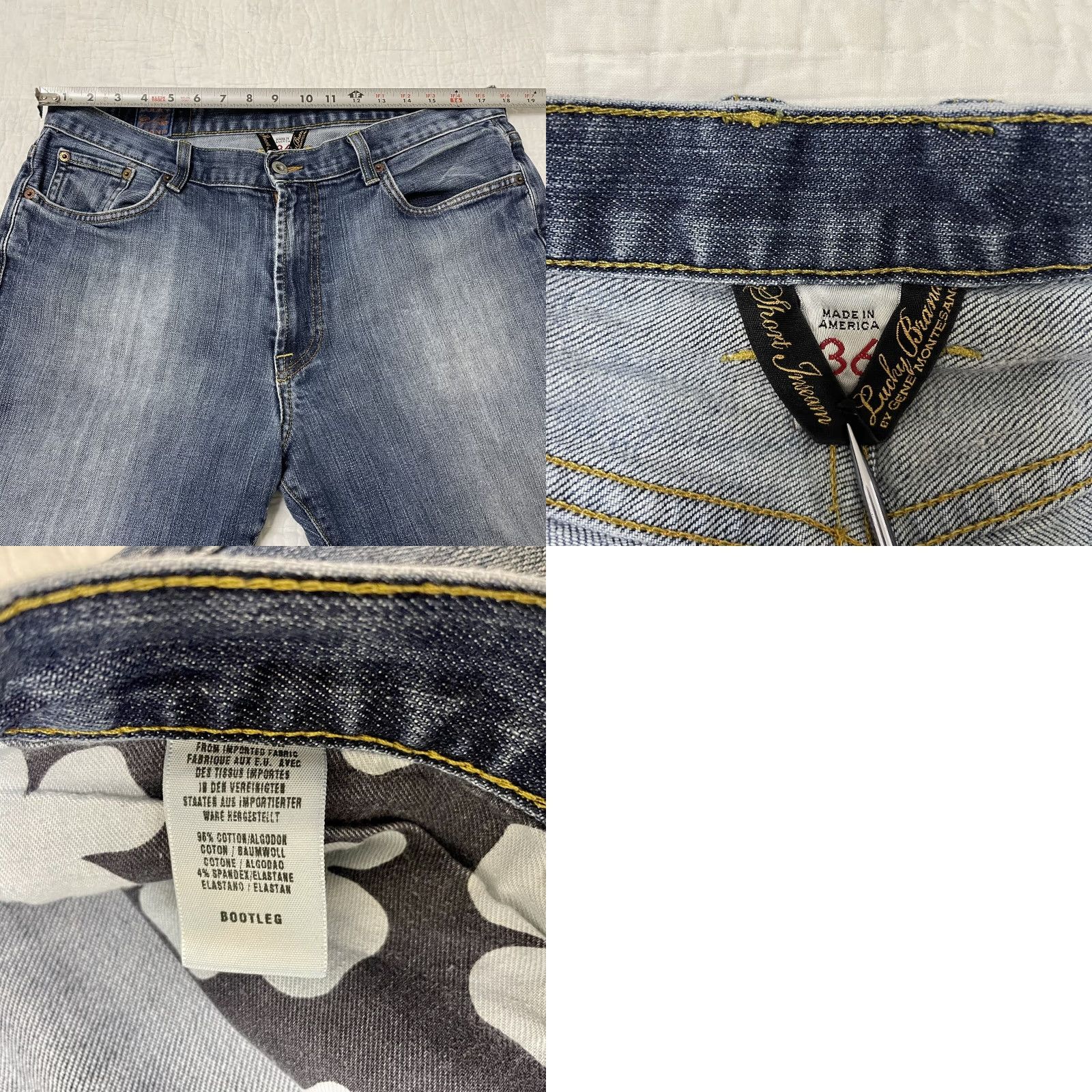Lucky Brand Lucky Brand Jeans Men's Dark Wash 361 Vintage Straight Denim - 36 Short Inseam Regular 28in Inseam Blue Size US 36 / EU 52 - 8 Thumbnail