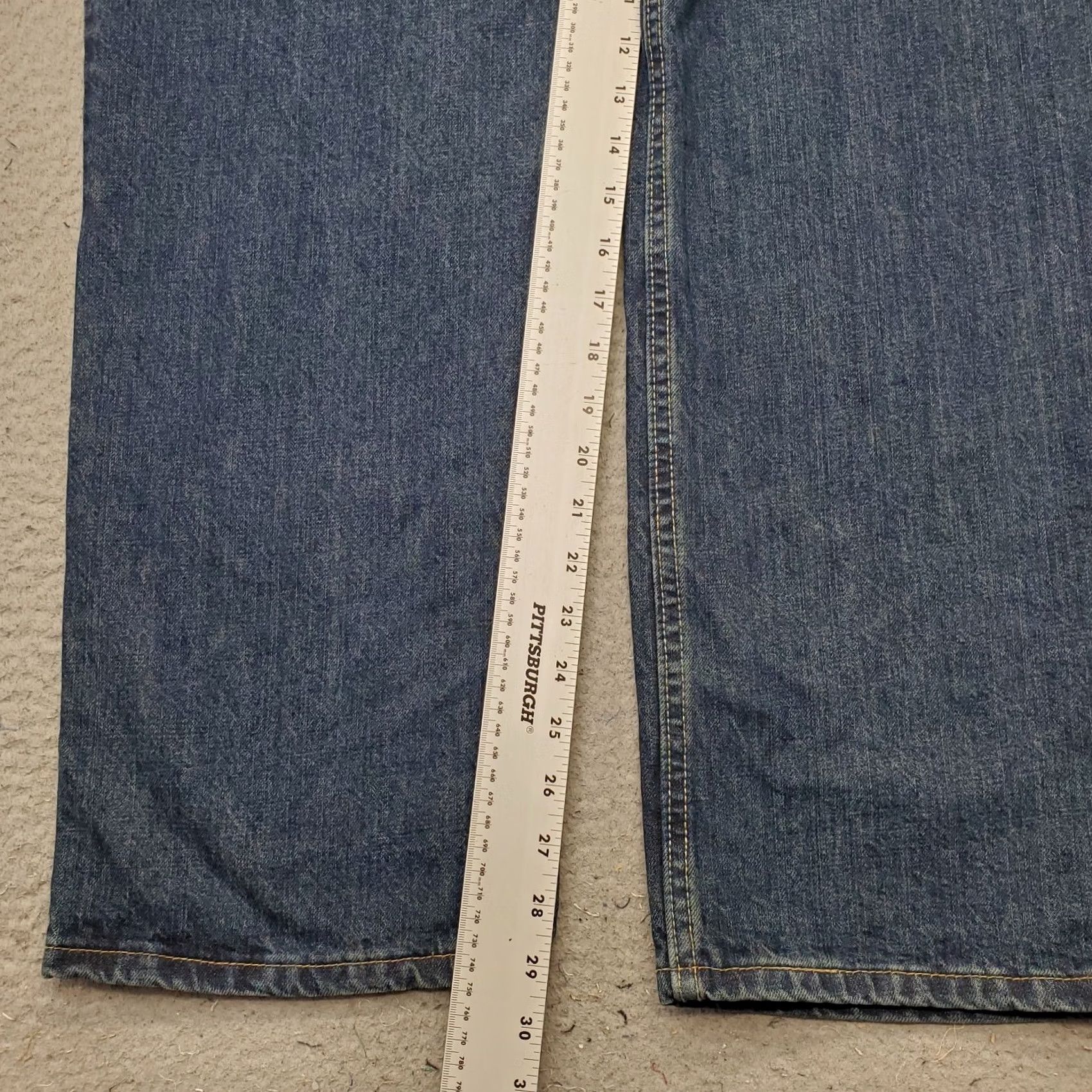 Lee Lee Jeans Mens 40x30 Blue Denim Medium Wash Relaxed Fit Straight Leg Jeans Size US 40 / EU 56 - 4 Thumbnail