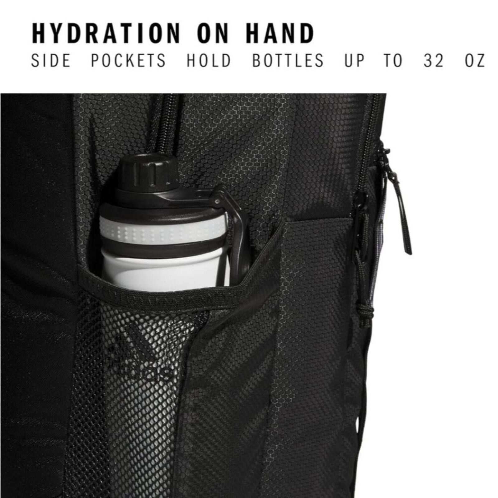 Adidas Adidas Excel 7 Backpack Black/White 3 Stripe for 16" Laptop Size ONE SIZE - 5 Thumbnail