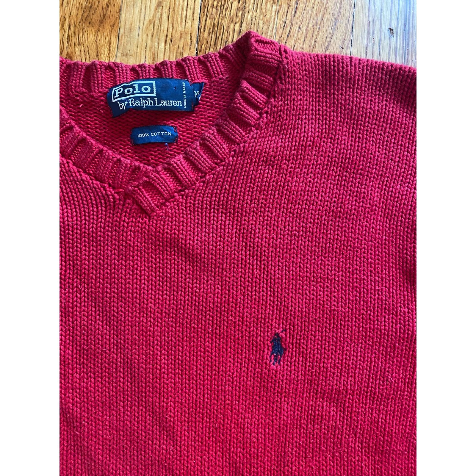 Polo Ralph Lauren Polo Ralph Lauren Sweater M Red Pony Knit Pullover Crewneck Size US M / EU 48-50 / 2 - 1 Thumbnail