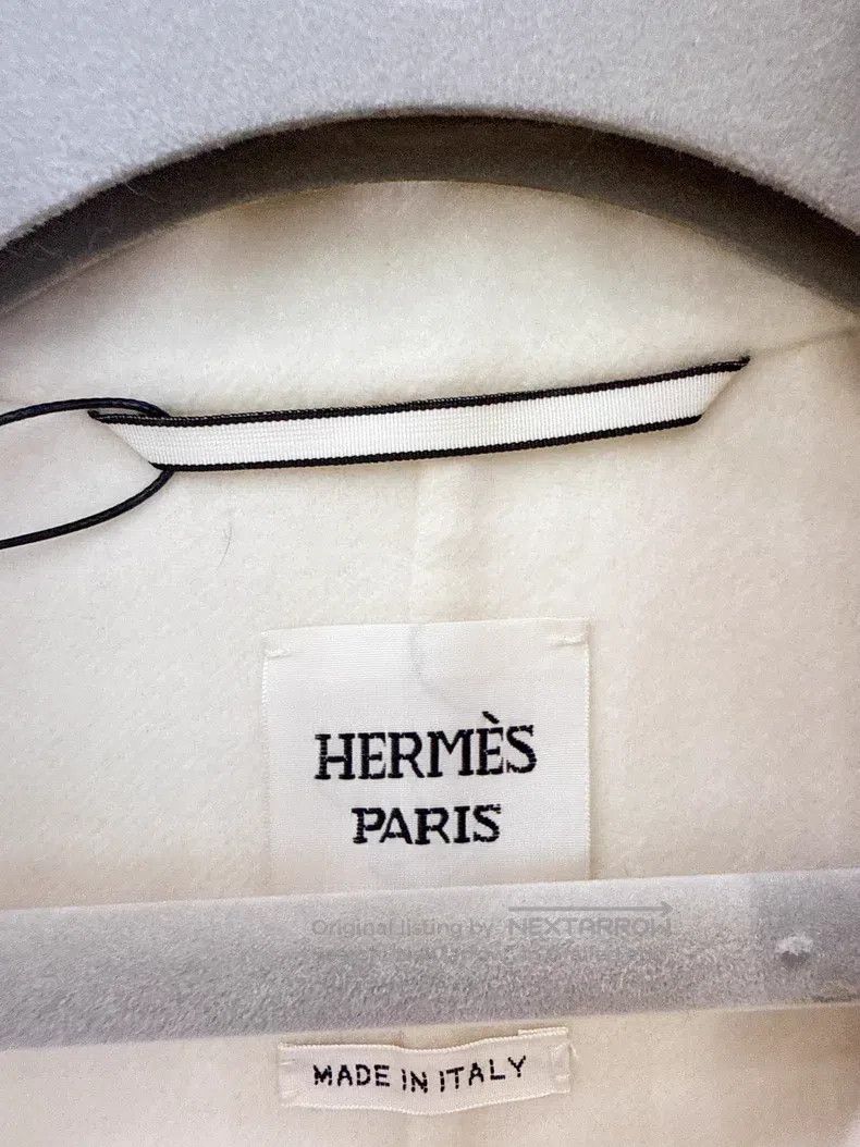 Hermes Hermes Beige 100% Cashmere Coat Jacket Size XXS / US 00 / IT 34 - 5 Thumbnail
