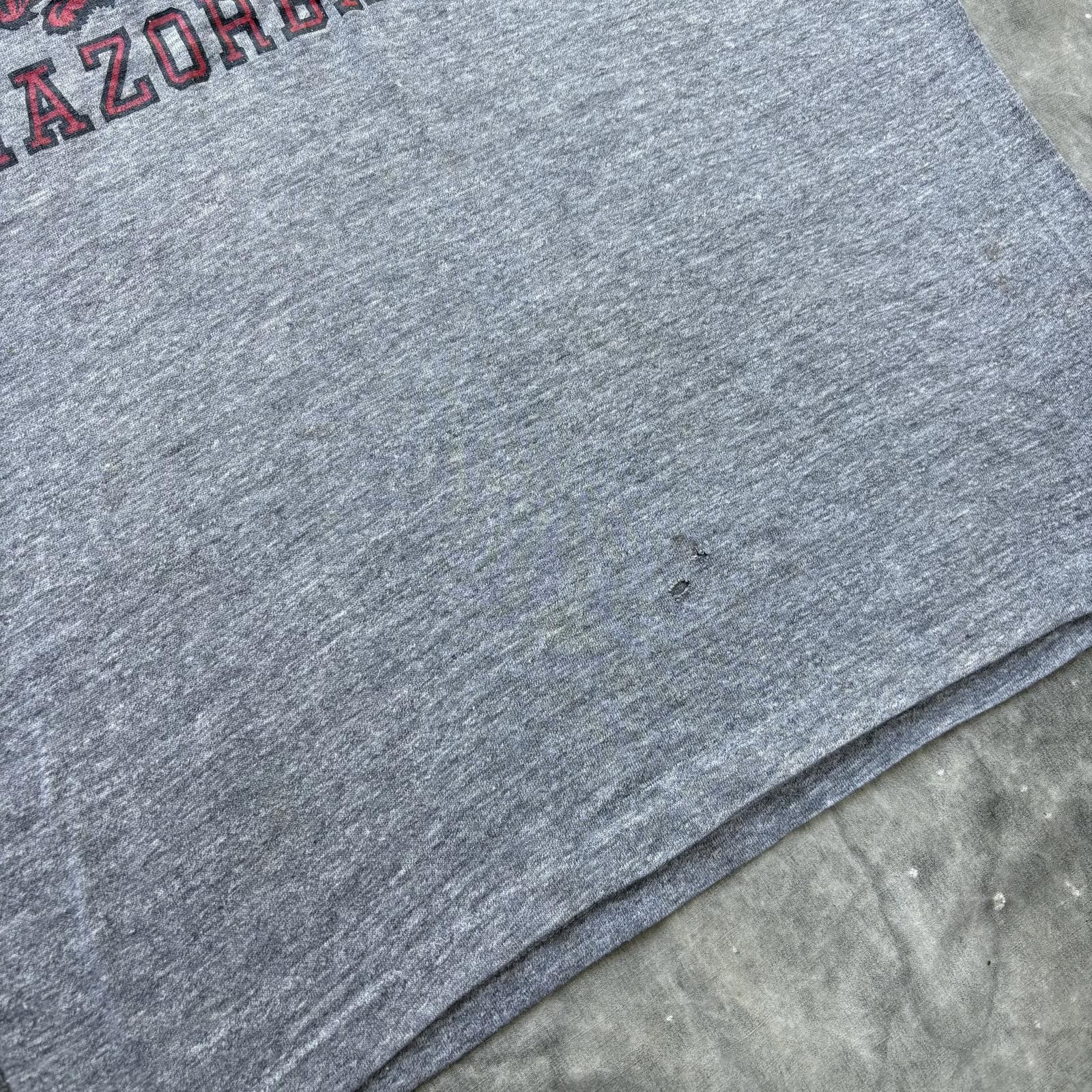 Jerzees Vintage 80s University Arkansas Razorbacks Sleeveless Shirt Size US L / EU 52-54 / 3 - 6 Thumbnail
