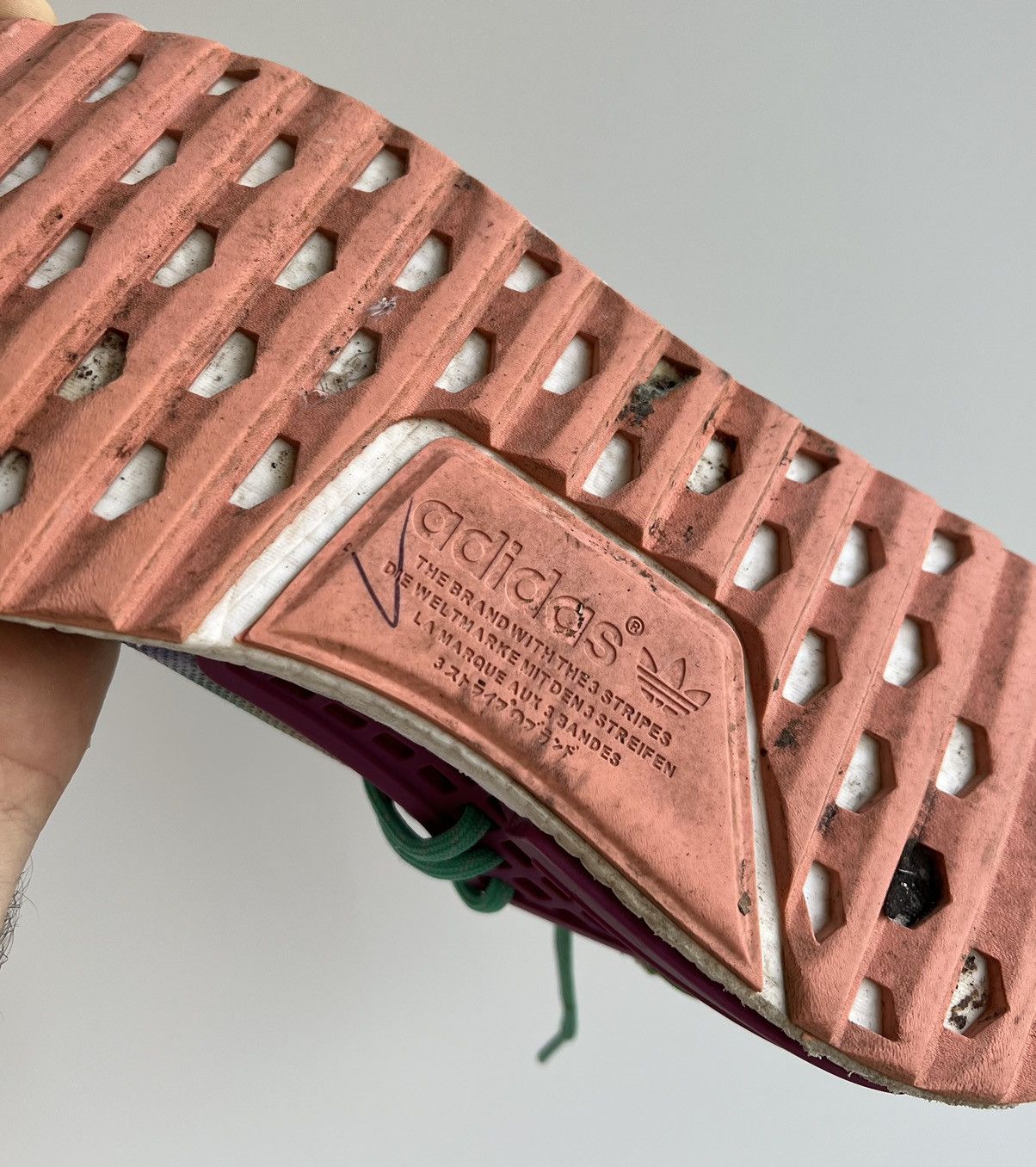 Adidas × Pharrell Pharrell Adidas NMD Human Race Trail Holi Festival Sneakers Size US 12 / EU 45 - 10 Thumbnail